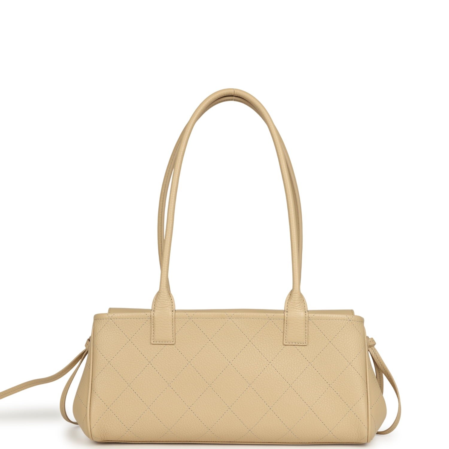 Chanel Small Shopping Tote Light Beige Caviar — view 5
