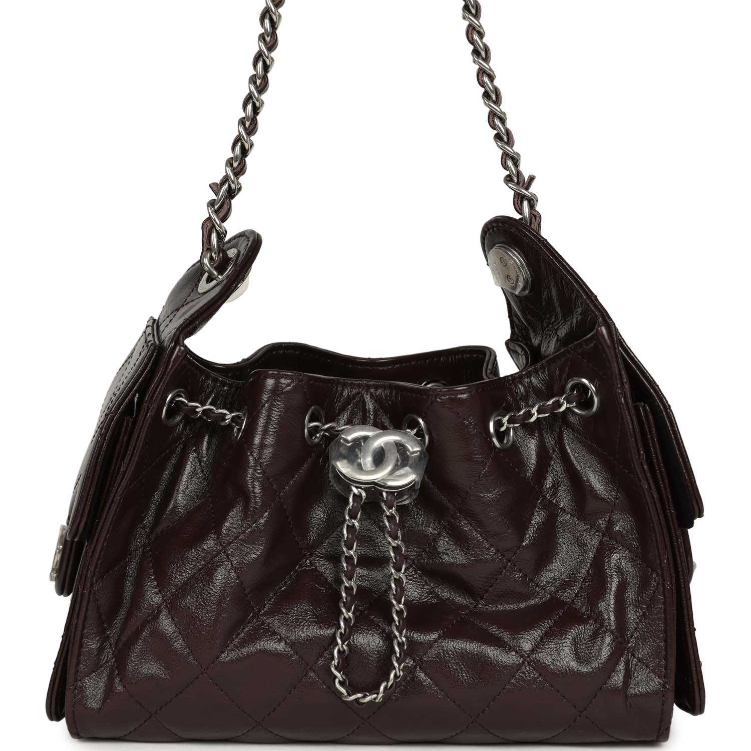 Chanel Mini Hobo Brown Calfskin