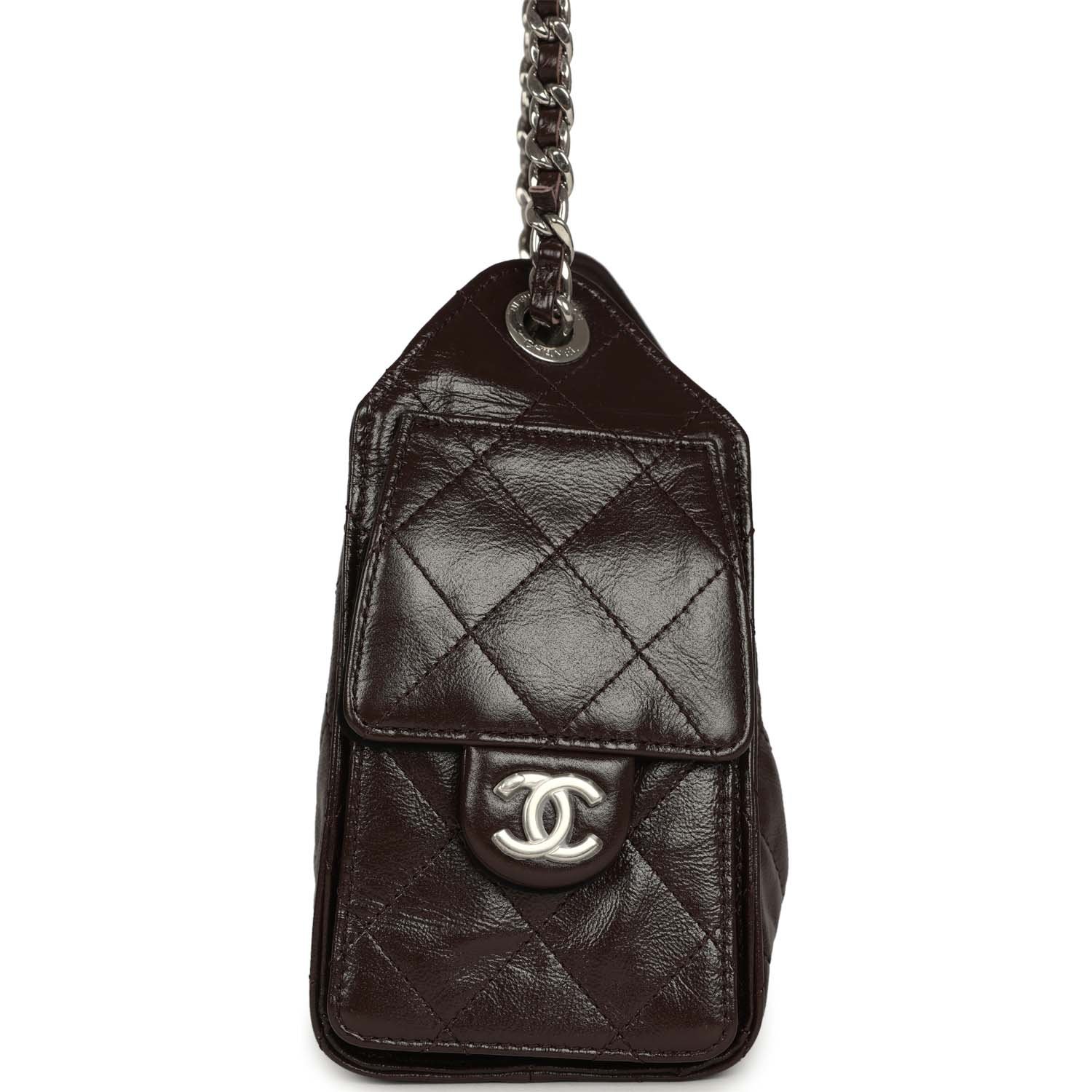 Chanel Mini Hobo Brown Calfskin — view 4