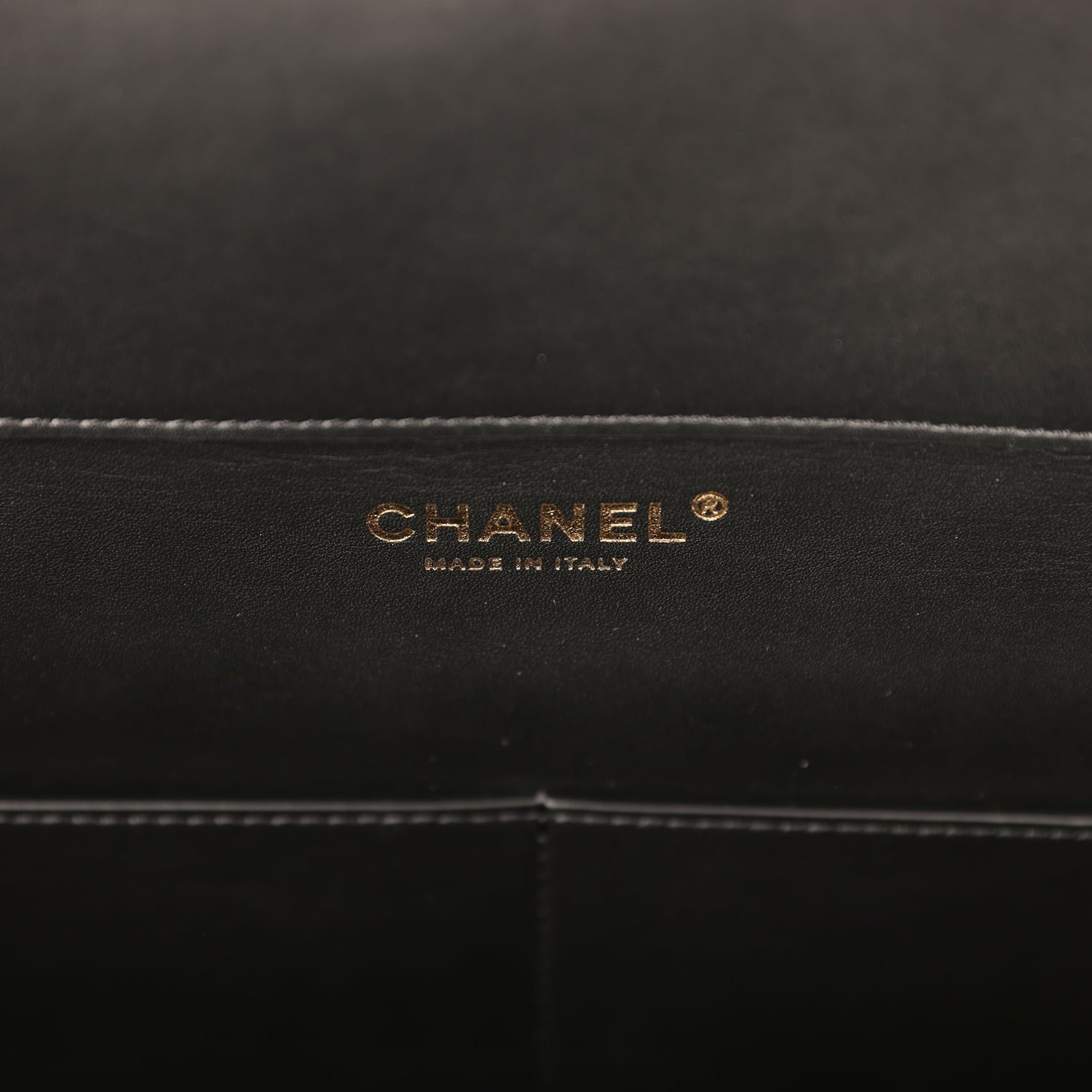 Chanel Small Shopping Bag Dark Beige Calfskin — view 8