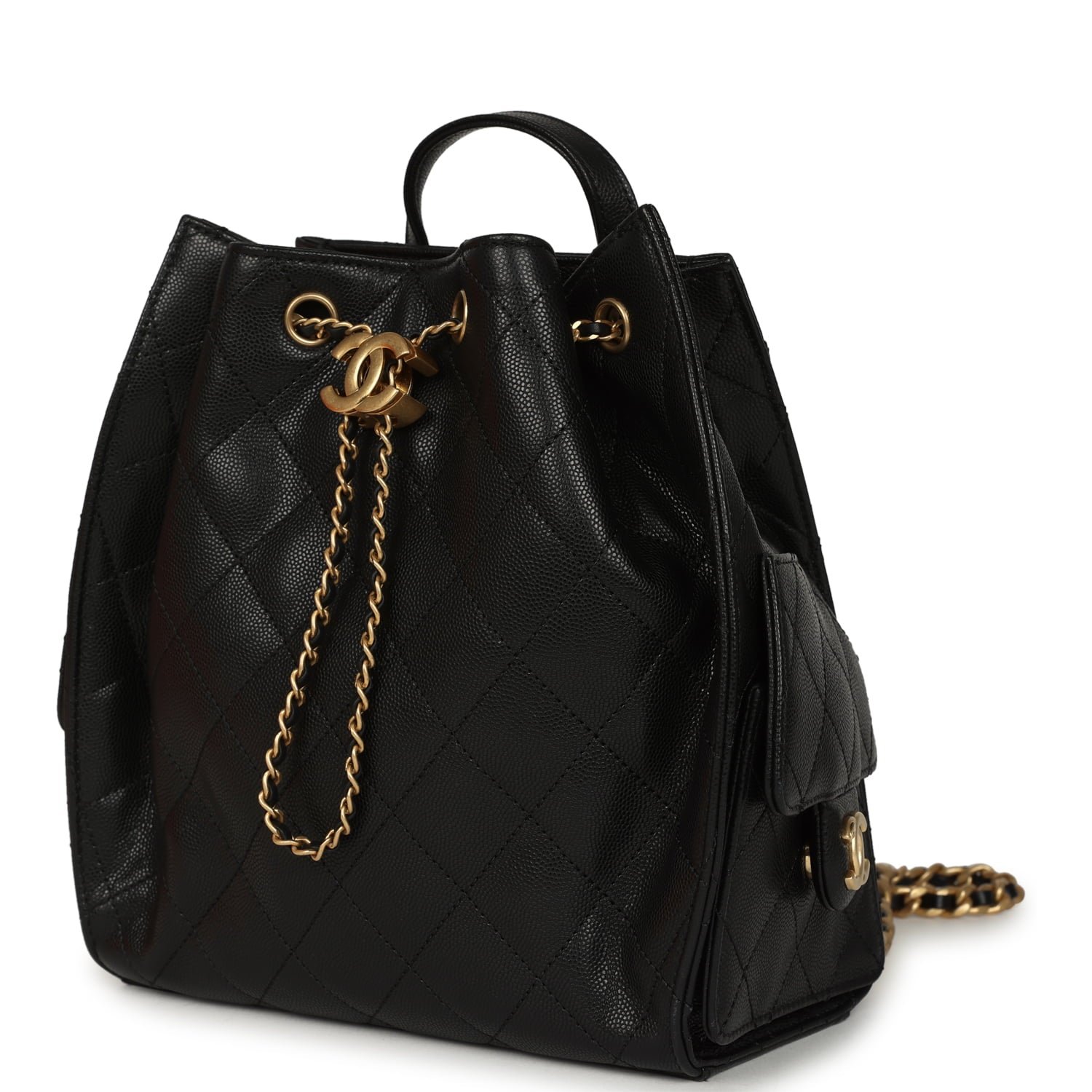 Pre-Owned Chanel Small Backpack Black Caviar — view 3