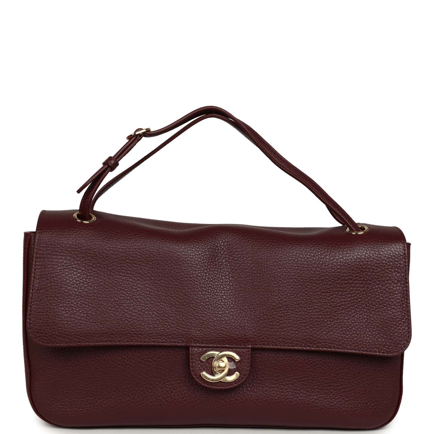 Chanel Small Flap Bag Burgundy Calfskin — view 7