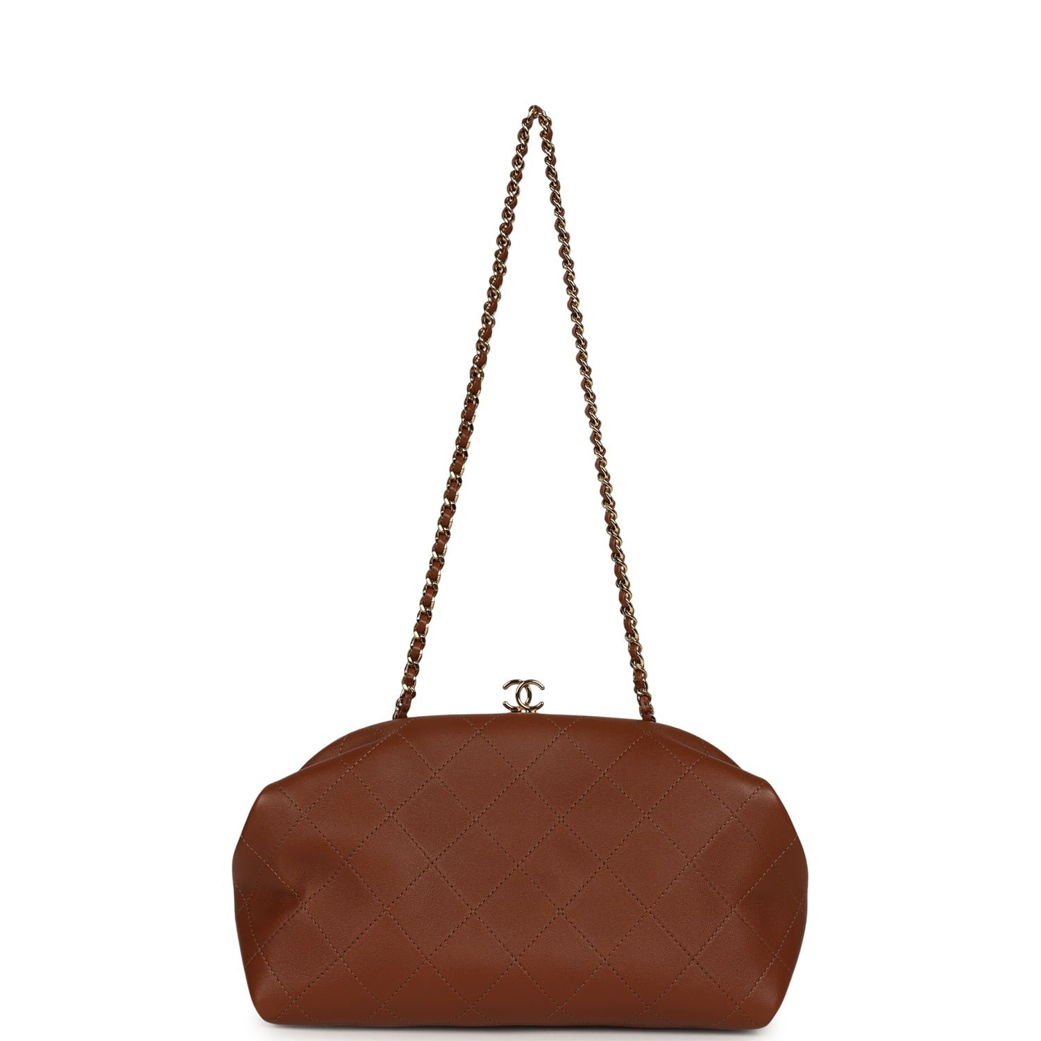 Chanel Small Clutch with Chain Camel Lambskin — view 6