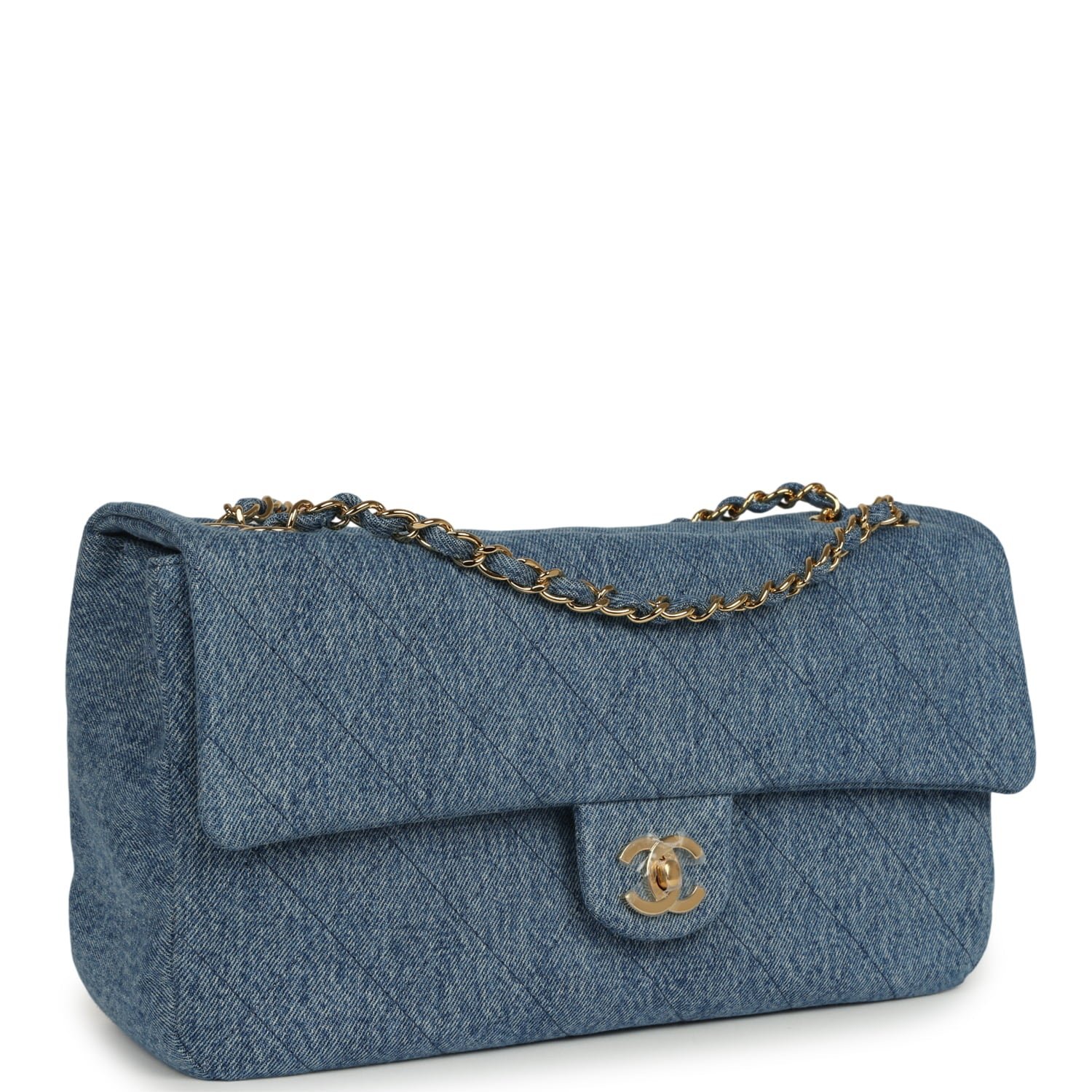 Chanel Small Flap Bag Blue Denim — view 2