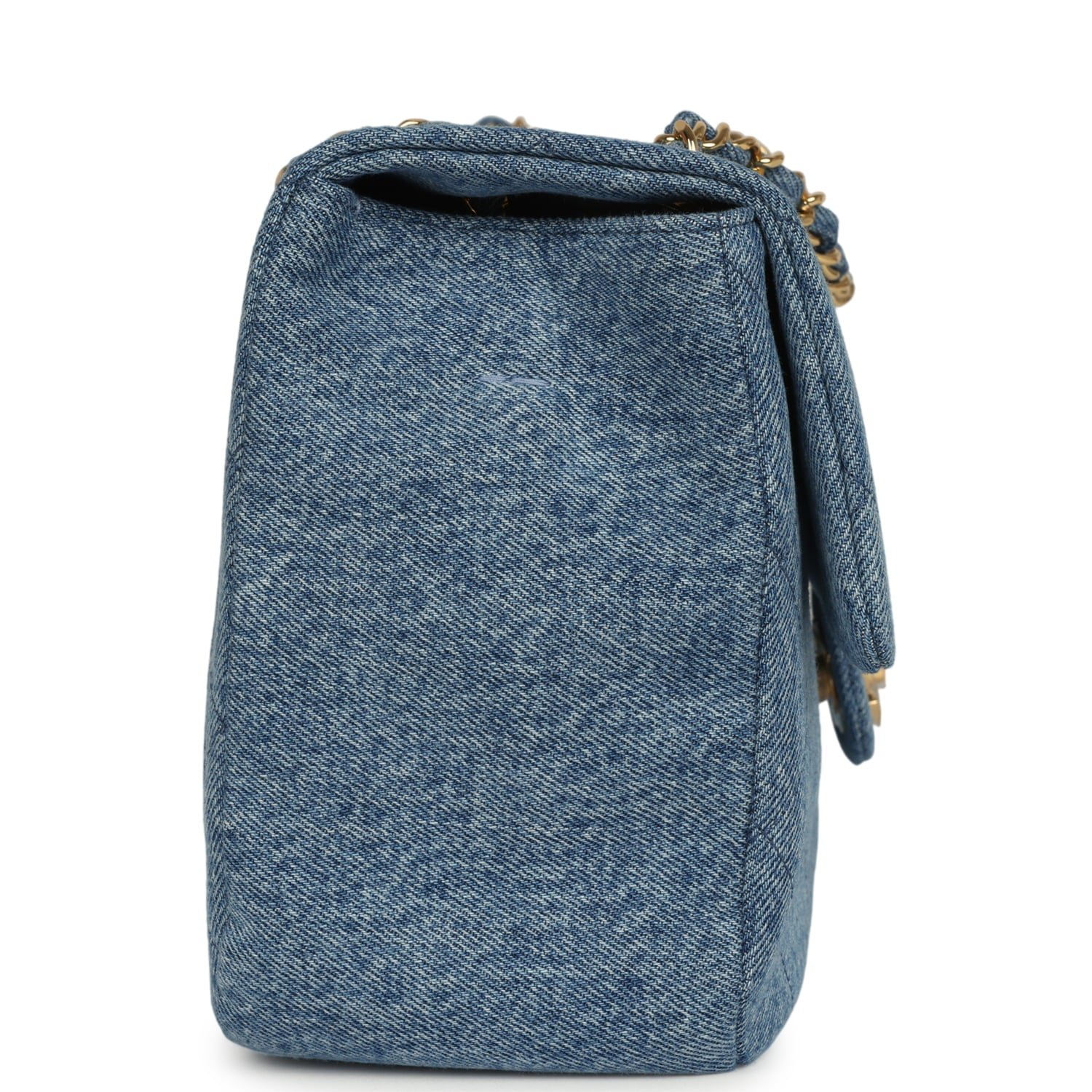 Chanel Small Flap Bag Blue Denim — view 4