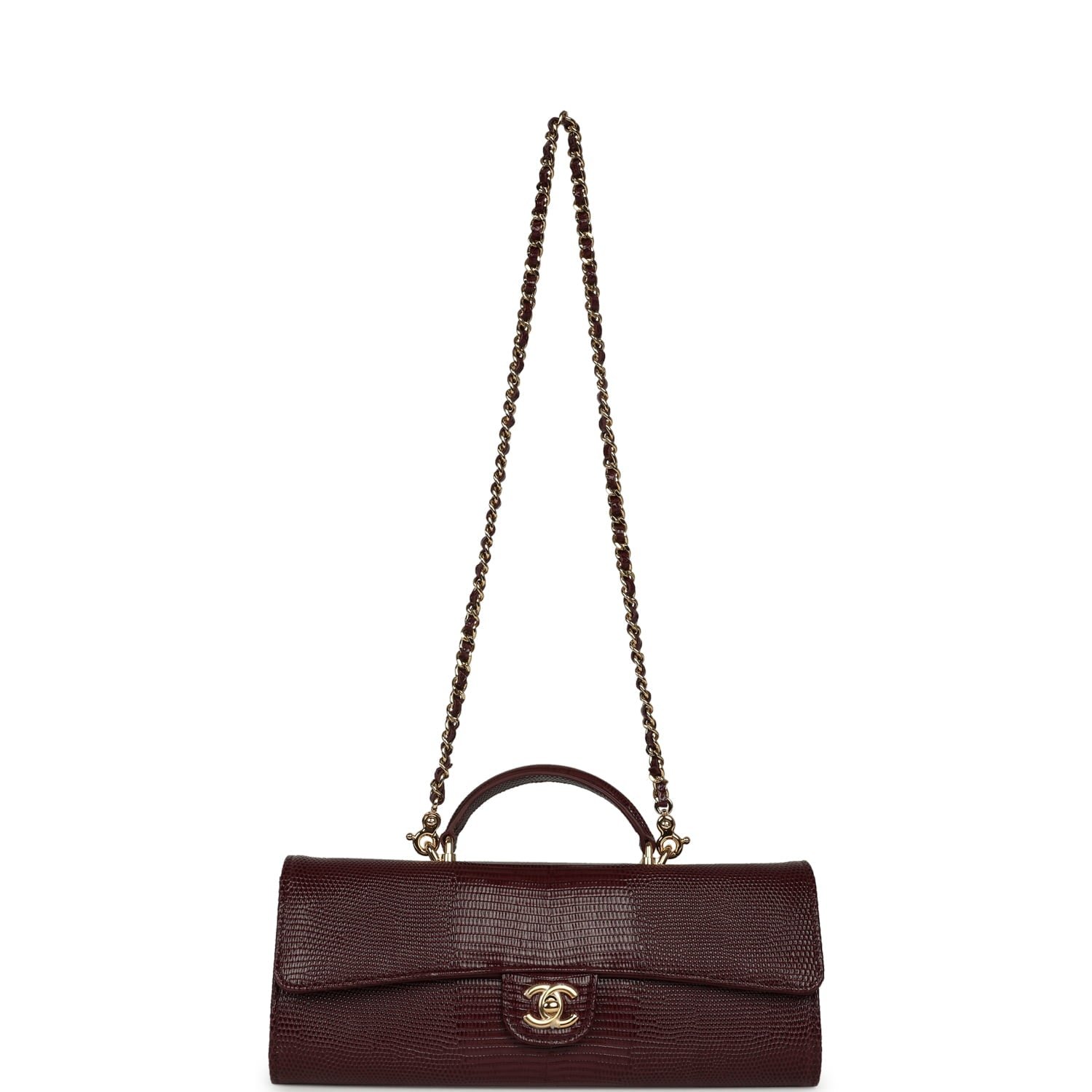 Chanel Clutch with Chain Dark Burgundy Calfskin — view 6