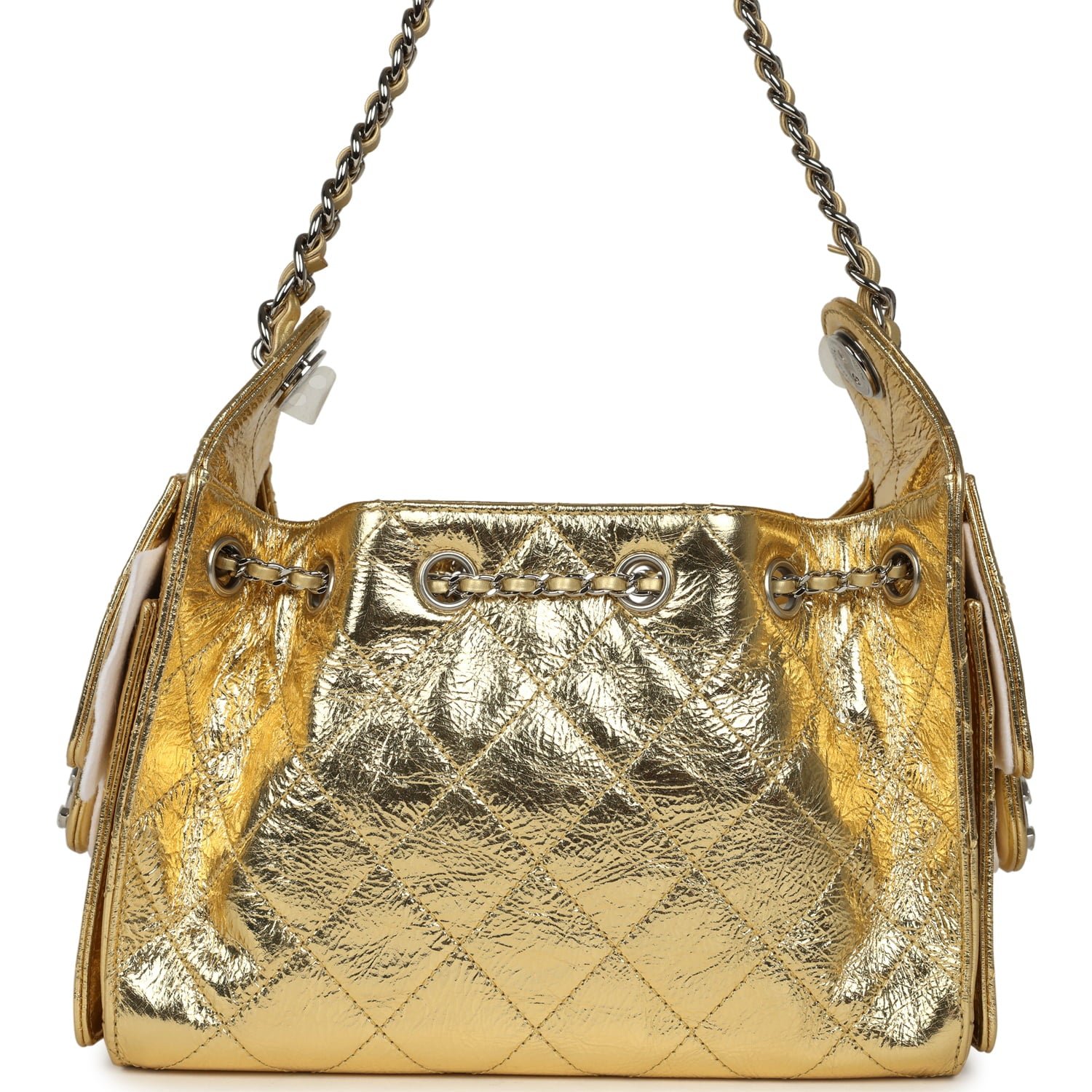 Chanel Mini Hobo Metallic Gold Calfskin — view 5