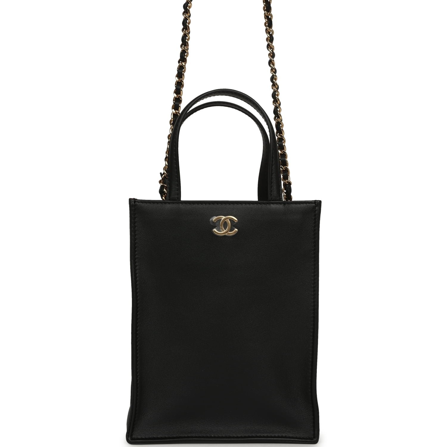 Chanel Mini Grocery Bag Black Calfskin