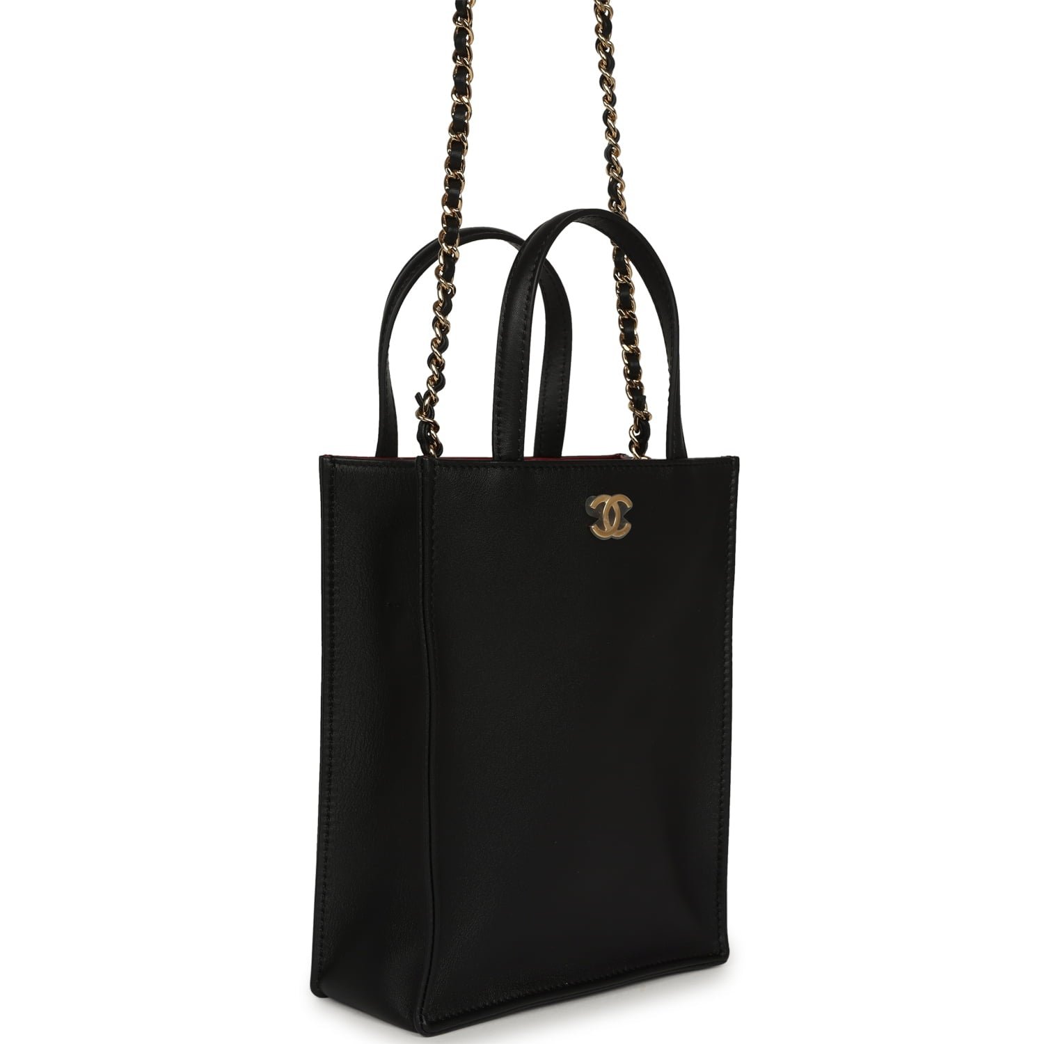 Chanel Mini Grocery Bag Black Calfskin — view 2