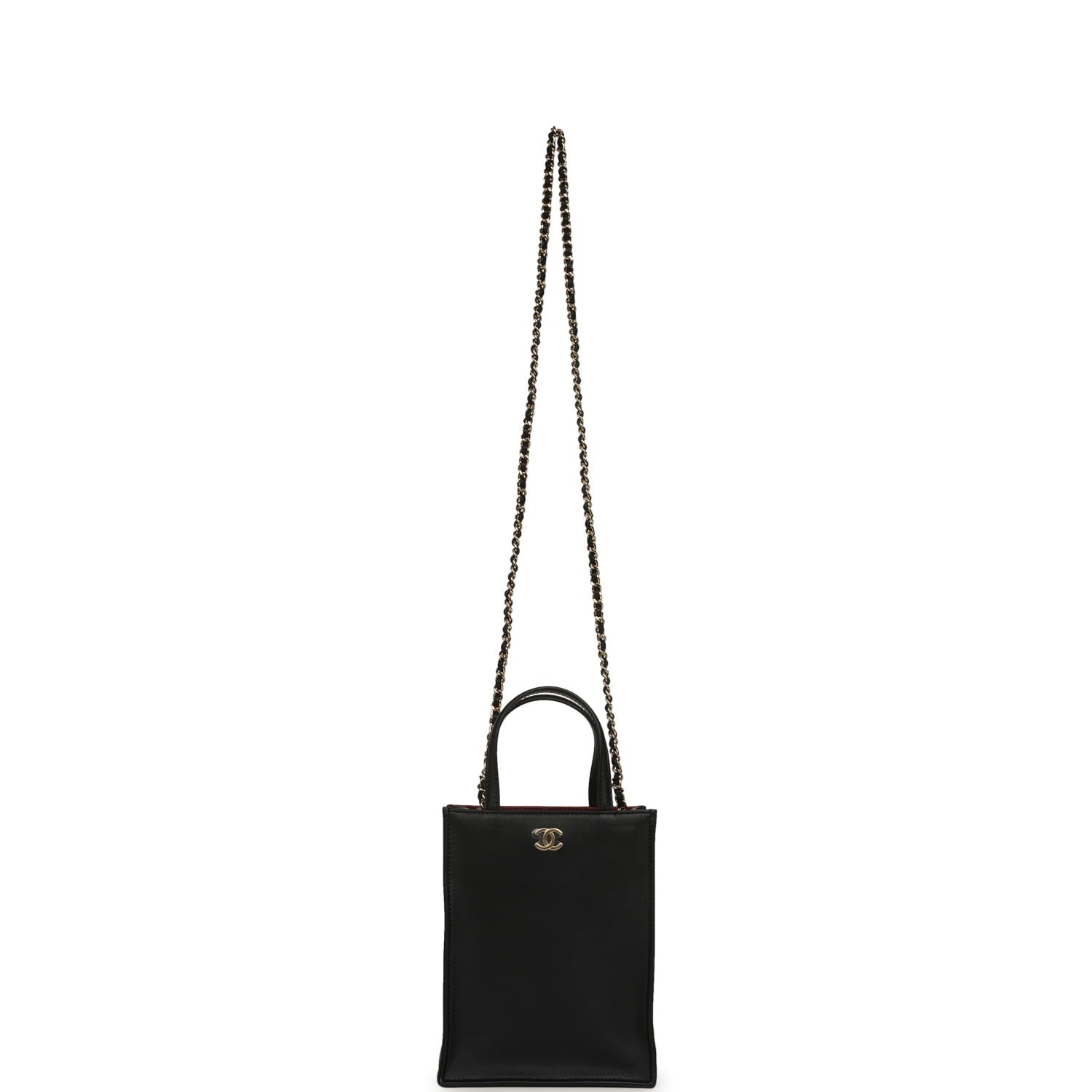 Chanel Mini Grocery Bag Black Calfskin — view 7