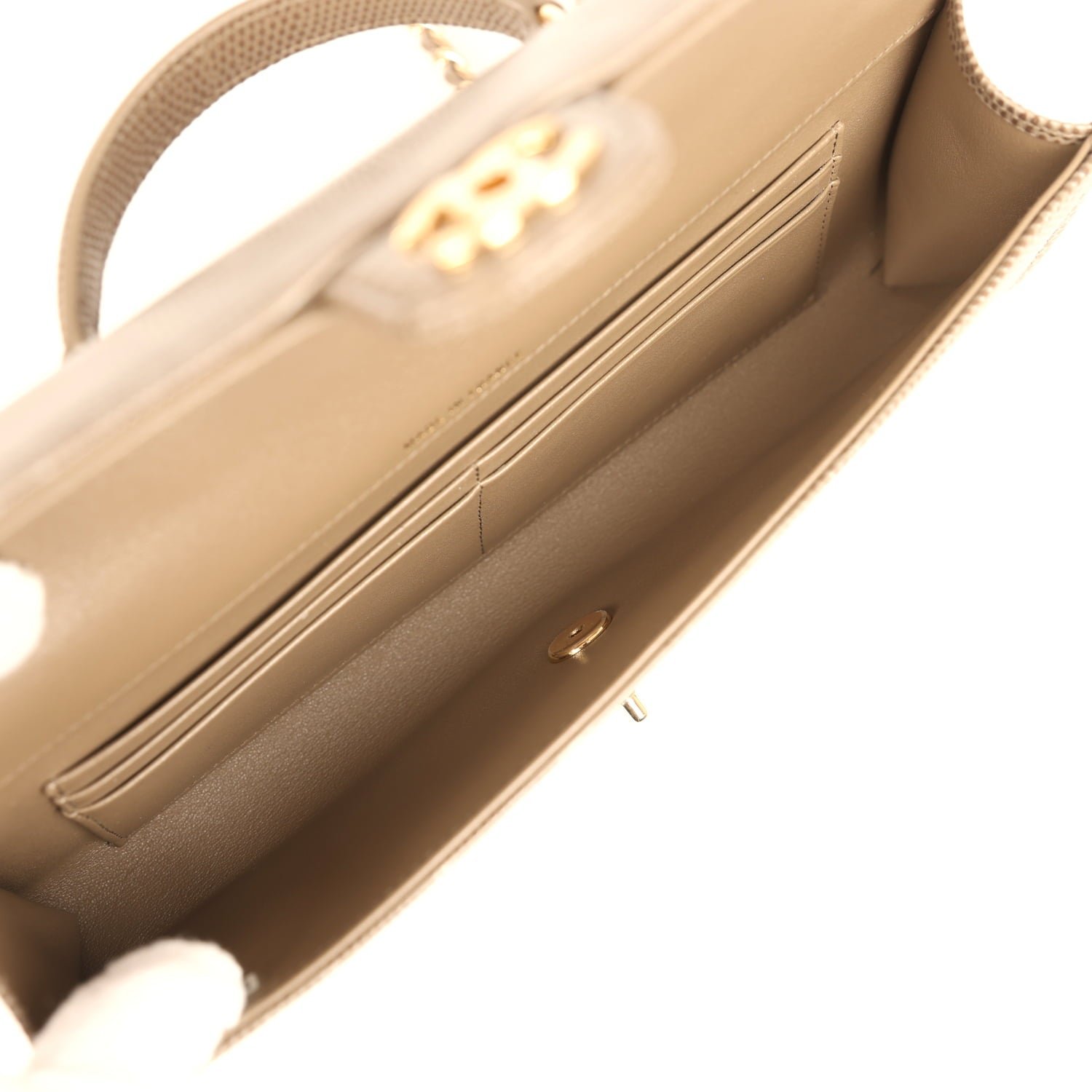Chanel Clutch with Chain Khaki Calfskin — view 9