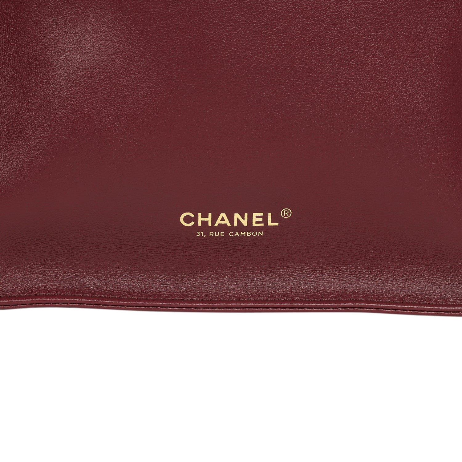 Chanel Small Grocery Bag Dark Burgundy Calfskin — view 6