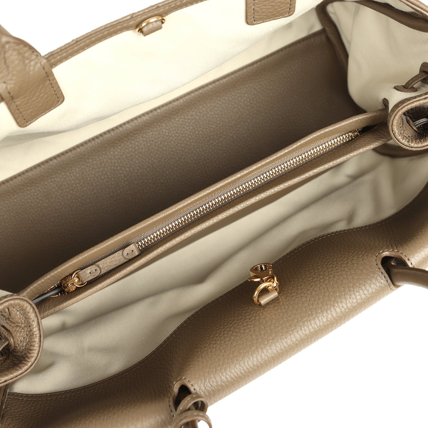 Chanel Large Shopping Tote Khaki Caviar — view 7