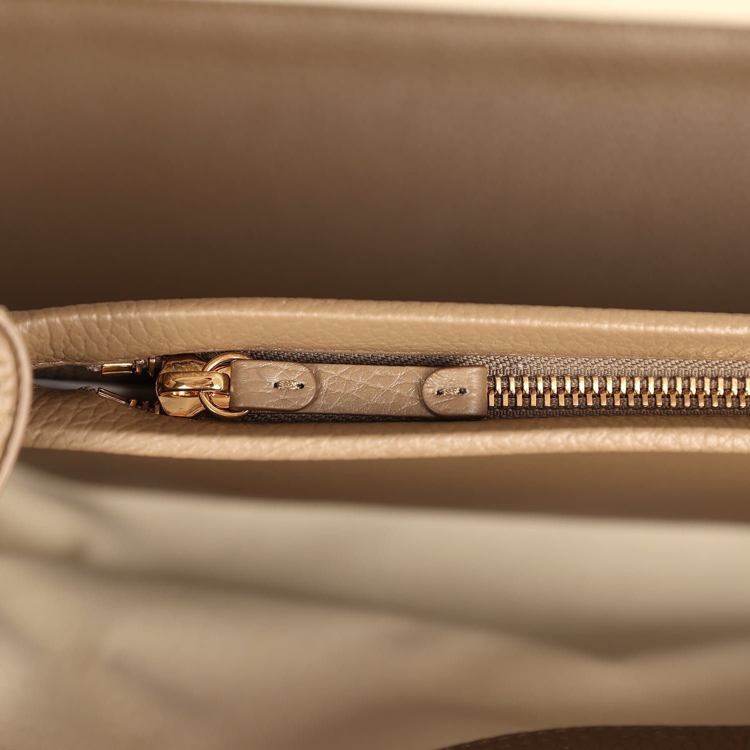 Chanel Large Shopping Tote Khaki Caviar — view 8