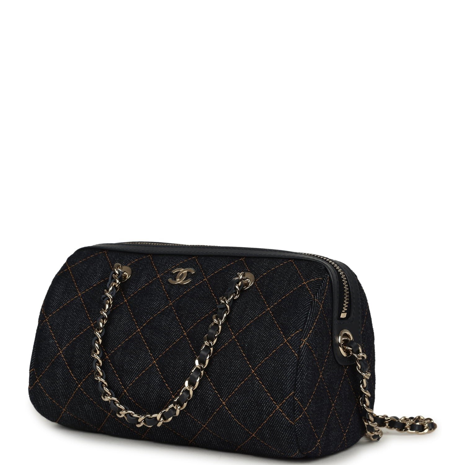 Chanel Mini Timeless Barrel Bag Denim — view 3