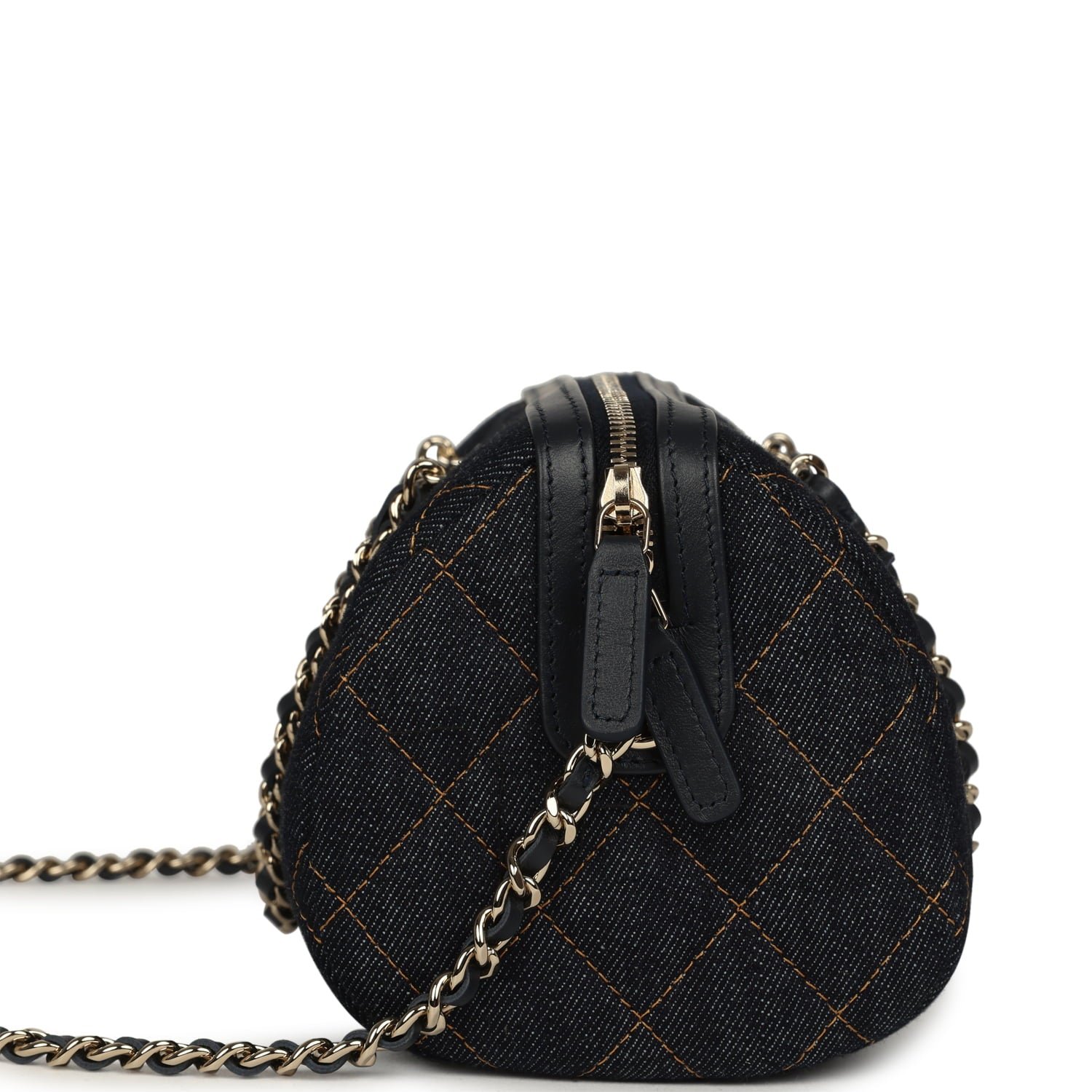 Chanel Mini Timeless Barrel Bag Denim — view 4