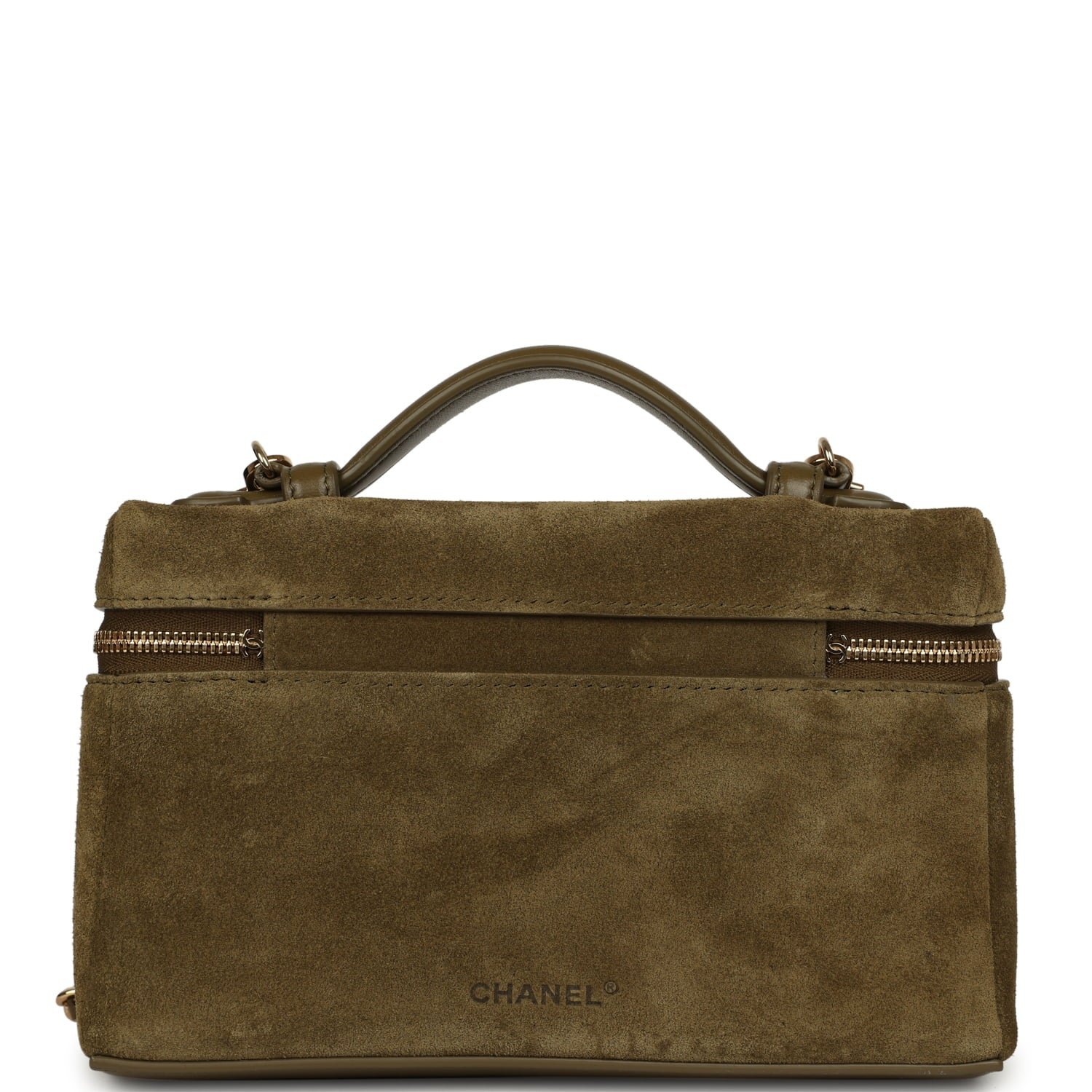 Chanel Vanity Case Khaki Suede — view 5