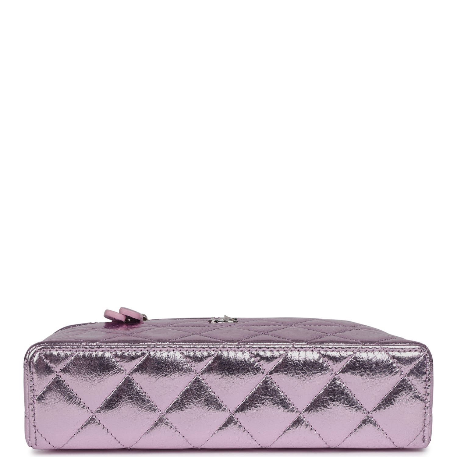 Chanel Vanity Case Pink Metallic Calfskin — view 6