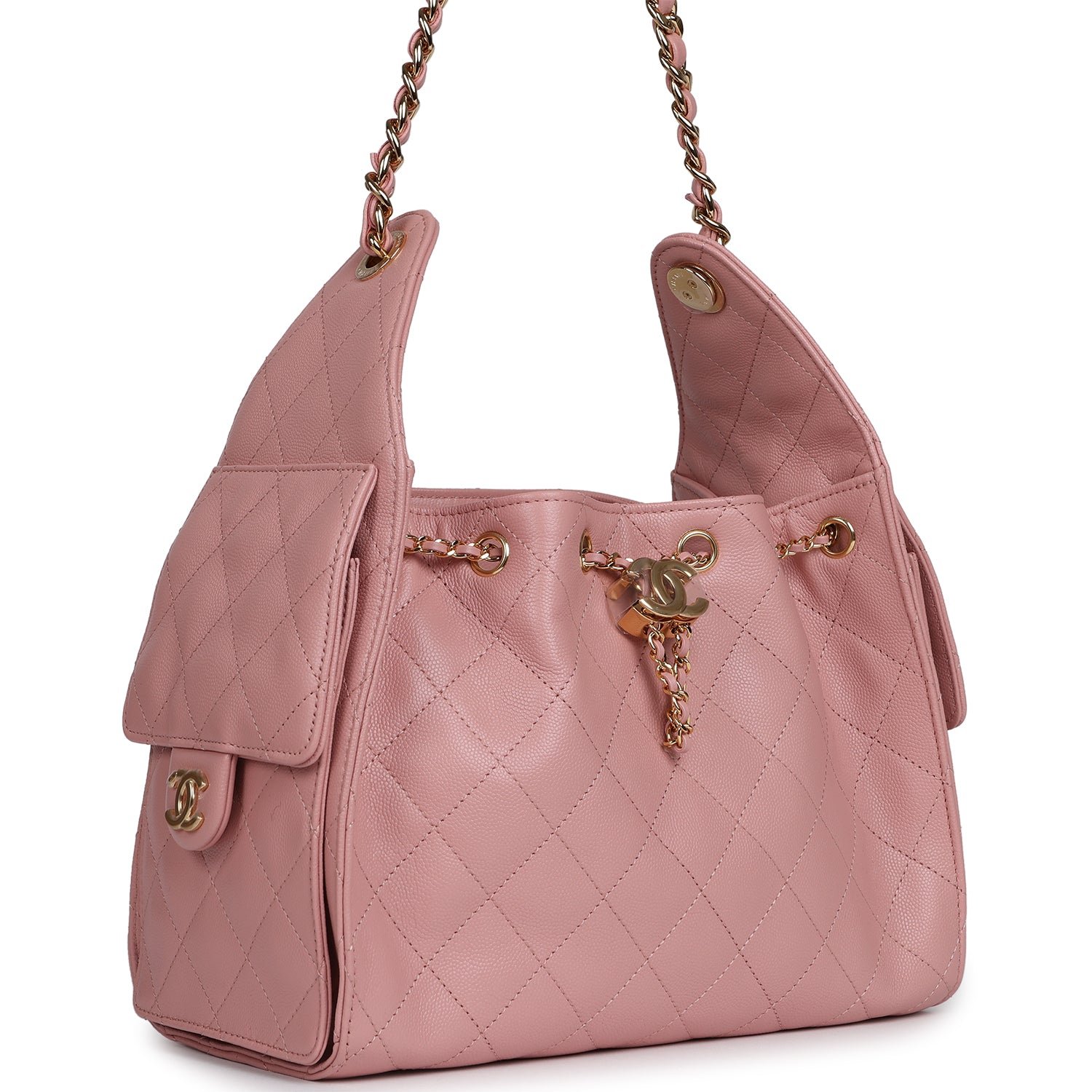 Chanel Small Hobo Pink Caviar — view 2