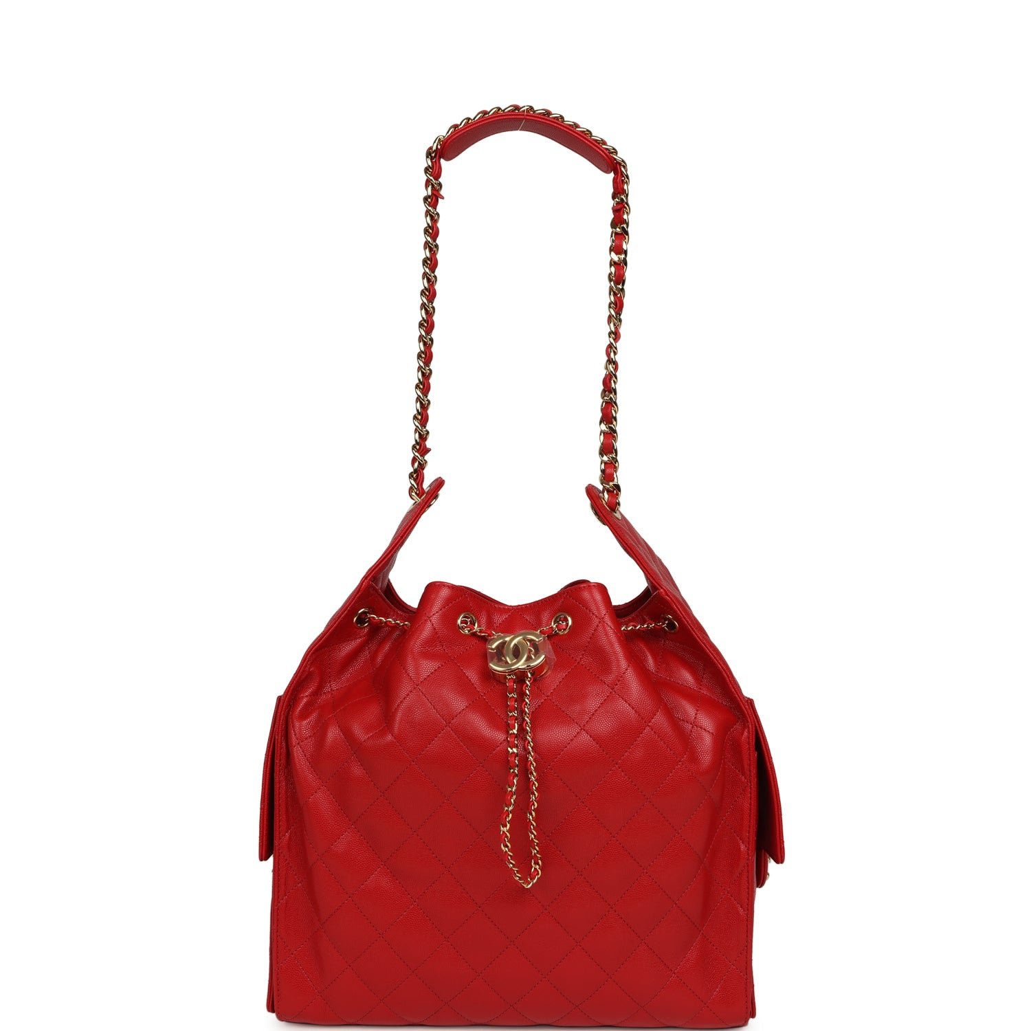 Chanel Medium Hobo Red Caviar — view 6
