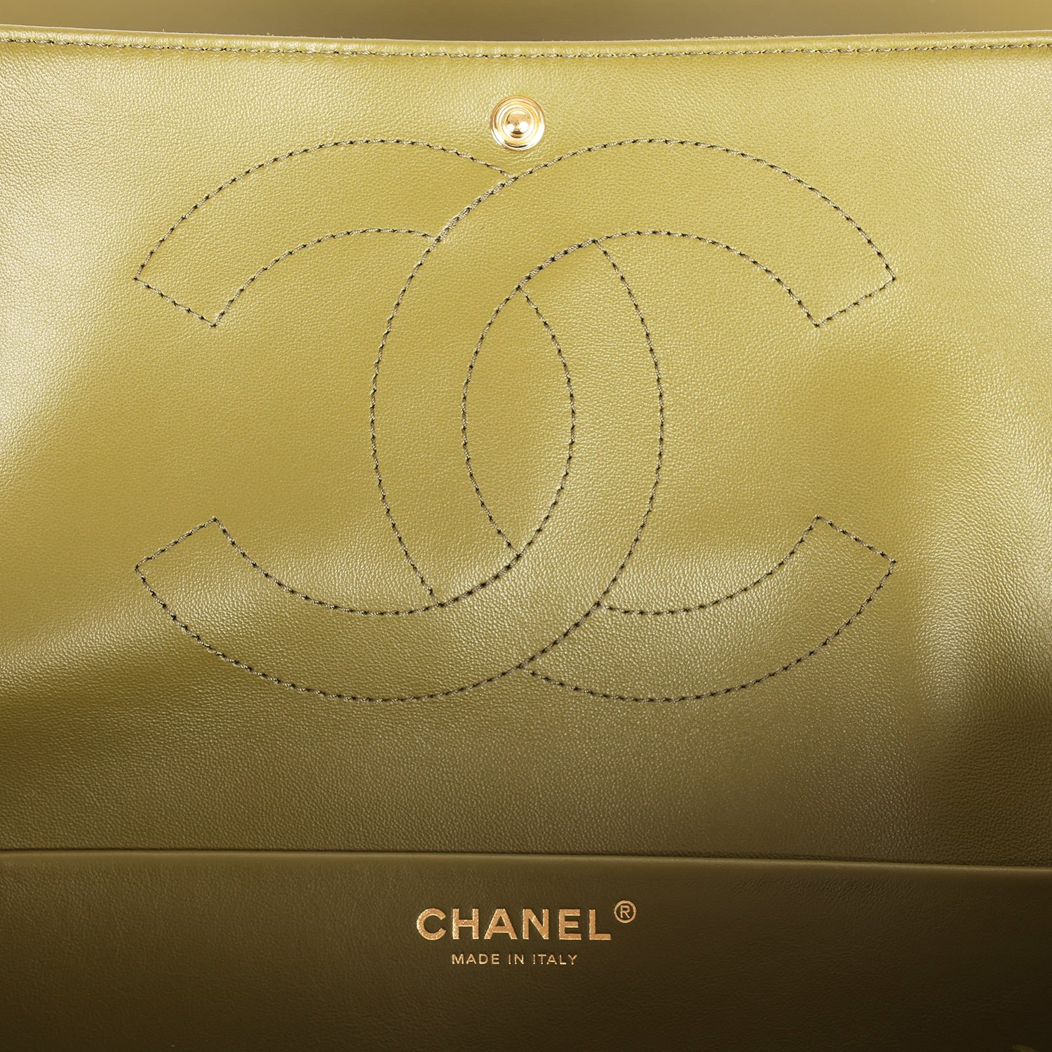 Chanel Small Flap Bag Khaki Suede — view 10