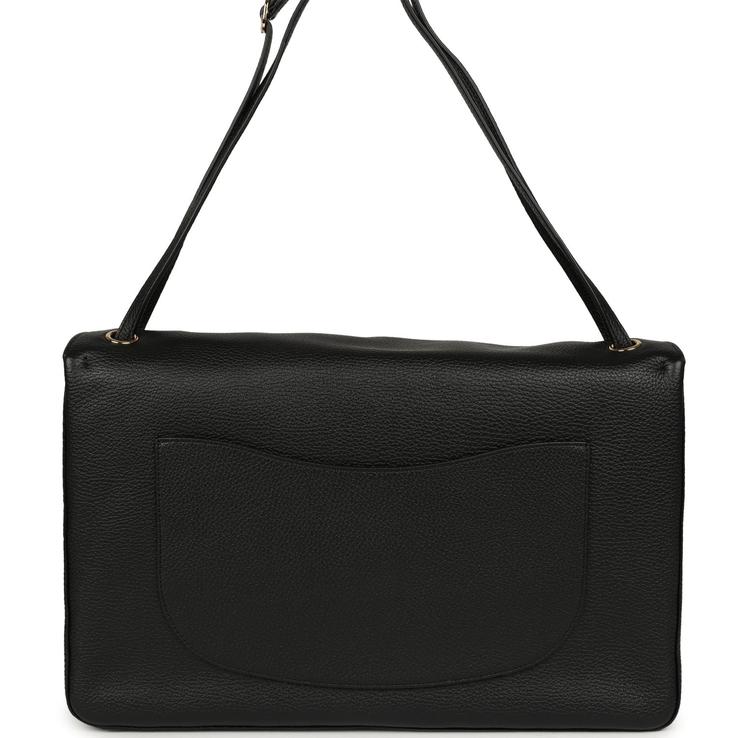 Chanel Large Flap Bag Black Calfskin Gold — view 5