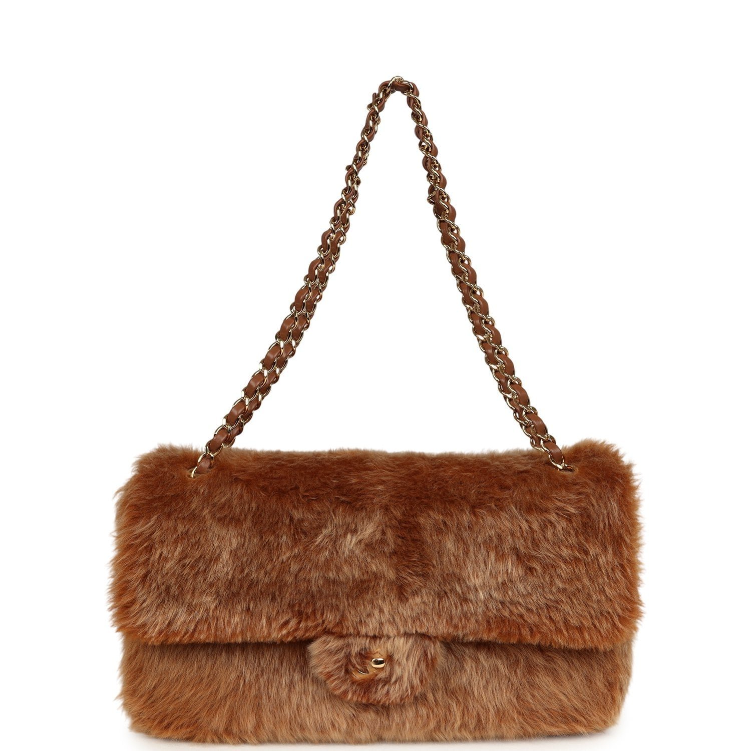 Chanel Small Flap Bag Brown Lambskin — view 7