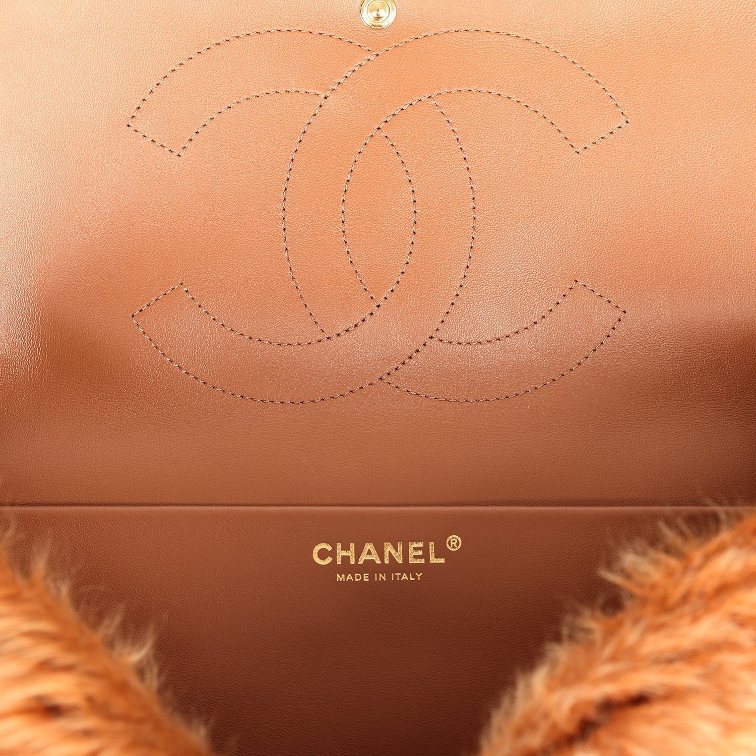 Chanel Small Flap Bag Brown Lambskin — view 10
