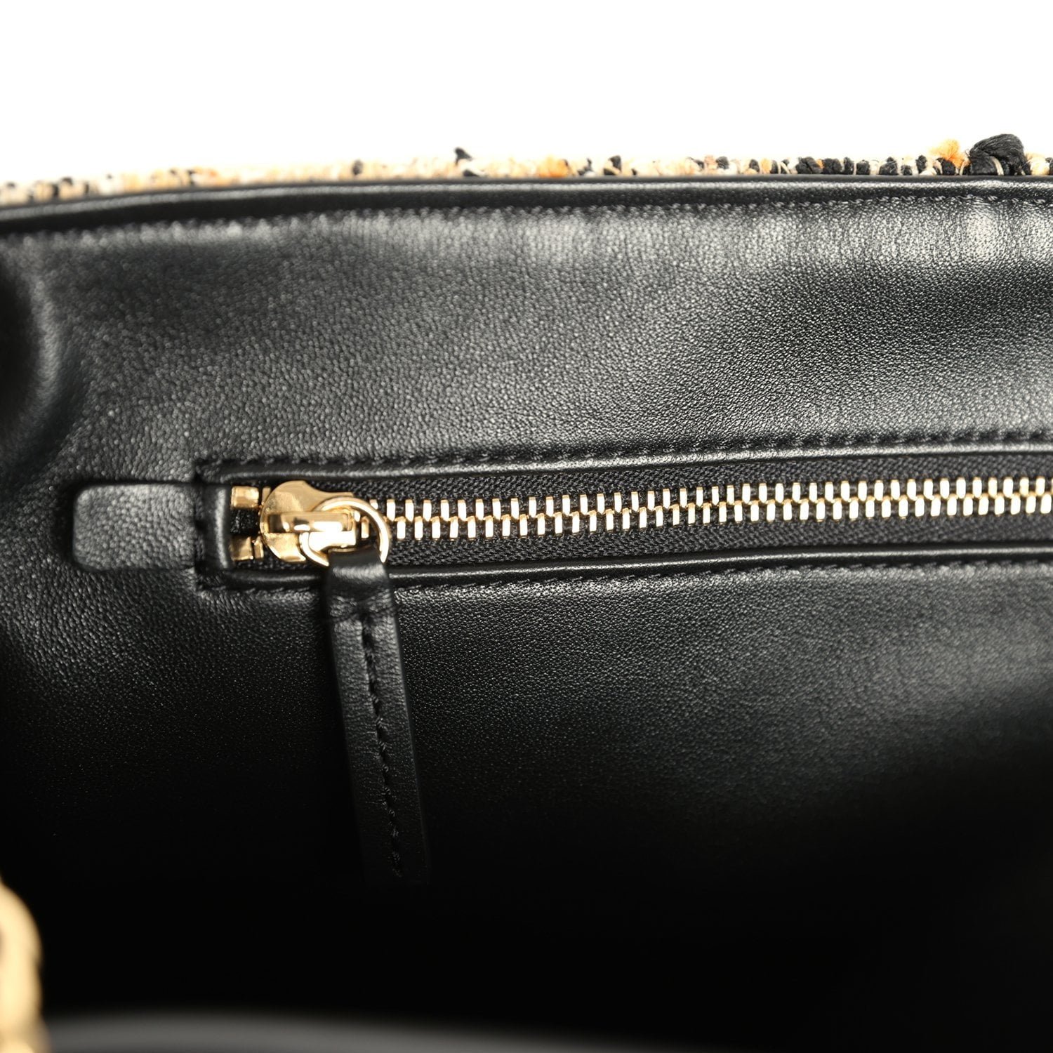 Chanel Large Flap Bag Black Tweed — view 10