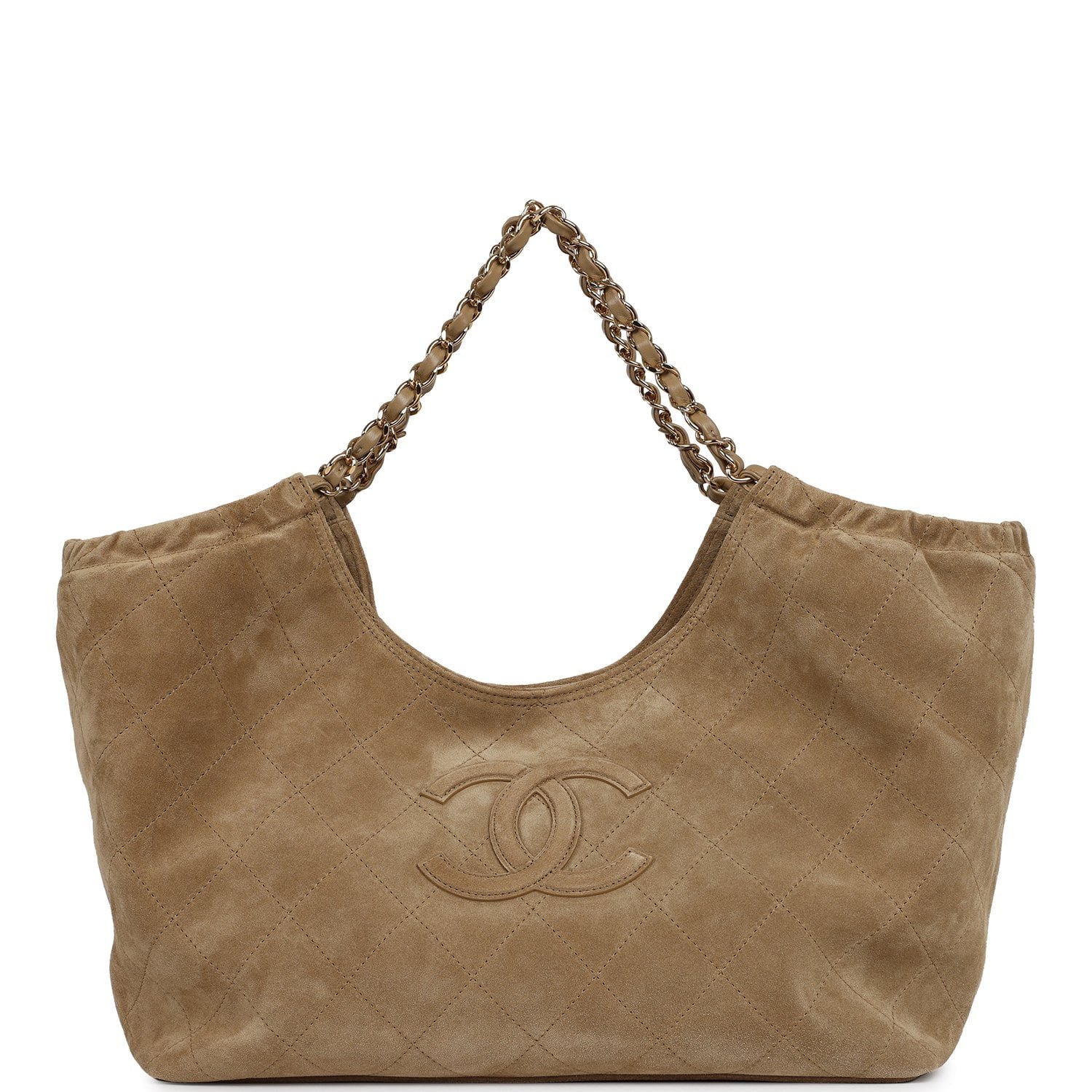 Chanel Small Hobo Dark Beige Suede