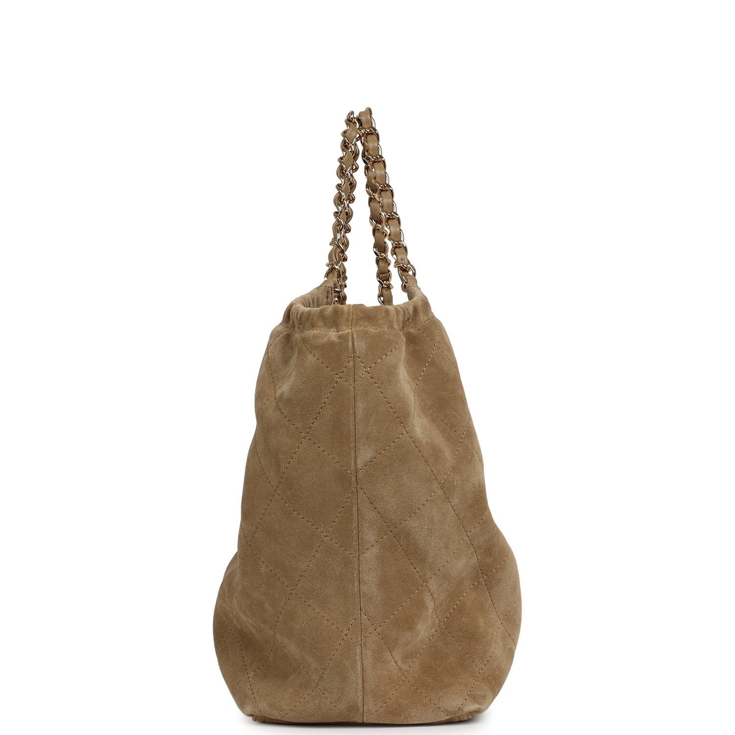 Chanel Small Hobo Dark Beige Suede — view 4
