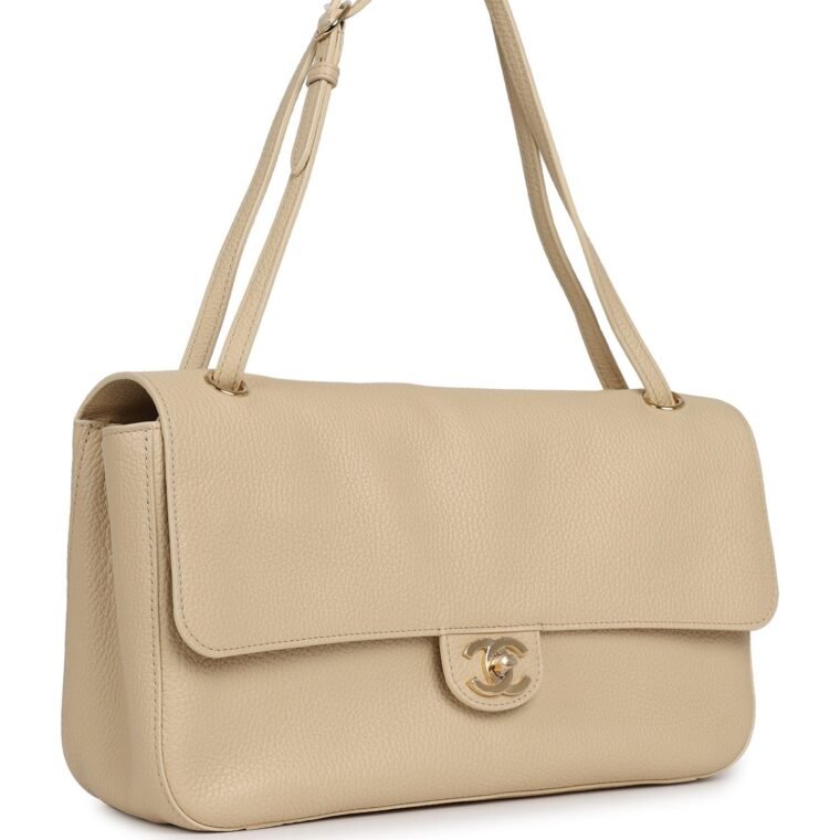 Chanel Small Flap Bag Light Beige Calfskin for Sale — alternate view