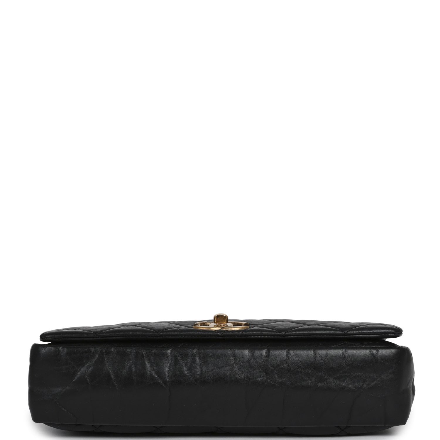 Pre-Owned Chanel Medium Flap Bag Black Calfskin — view 7