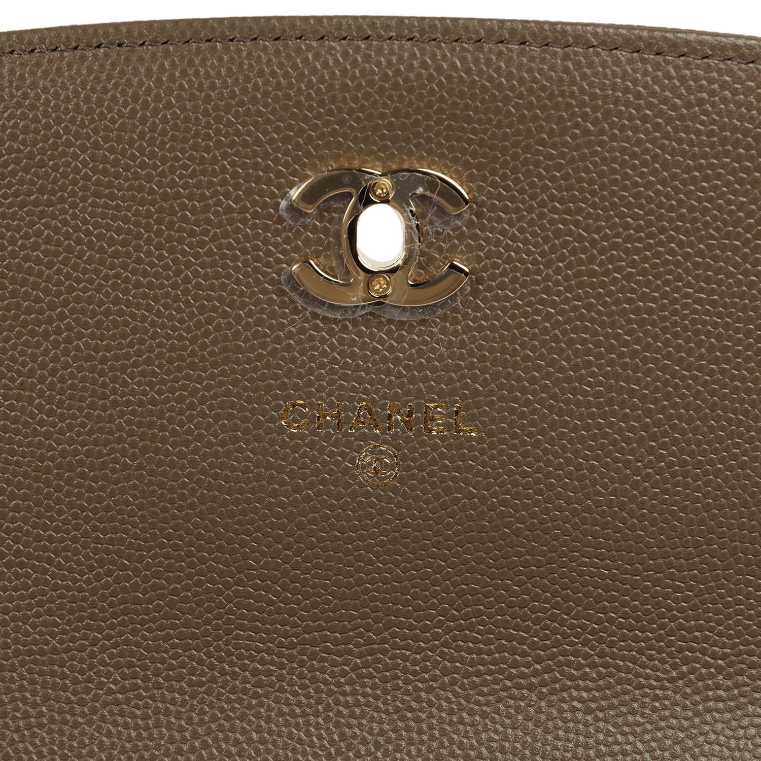 Chanel Clutch with Chain Khaki Caviar — view 8