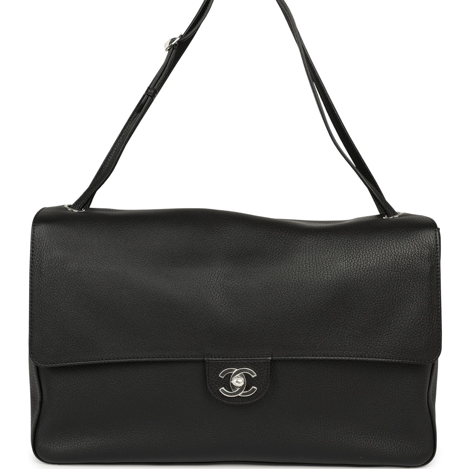 Chanel Large Flap Bag Black Calfskin