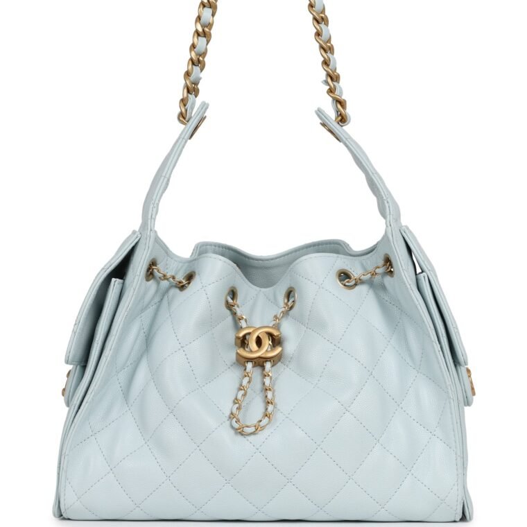 Pre-Owned Chanel Small Hobo Light Blue Caviar — Buy Now