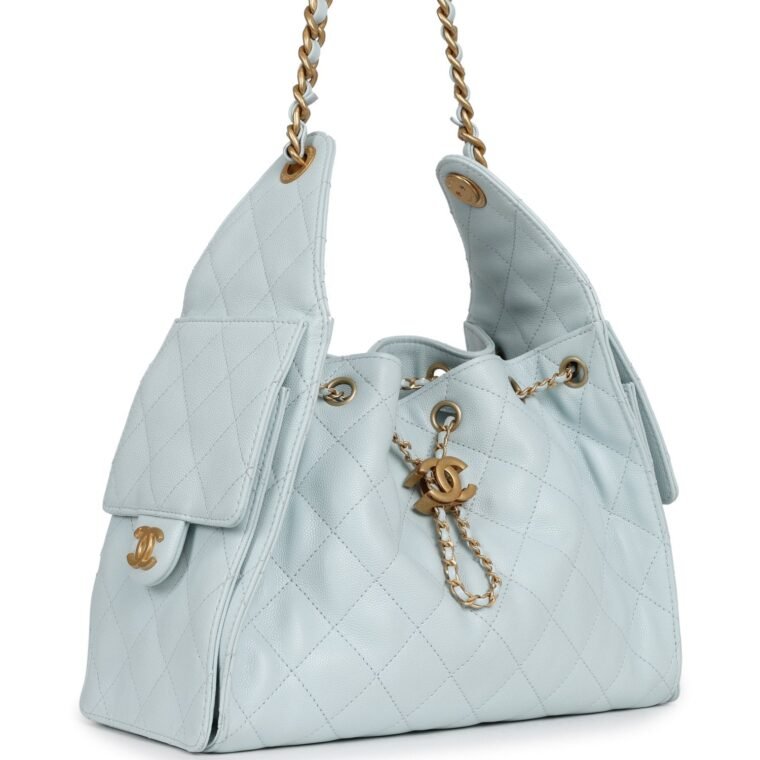Pre-Owned Chanel Small Hobo Light Blue Caviar — Buy Now — alternate view