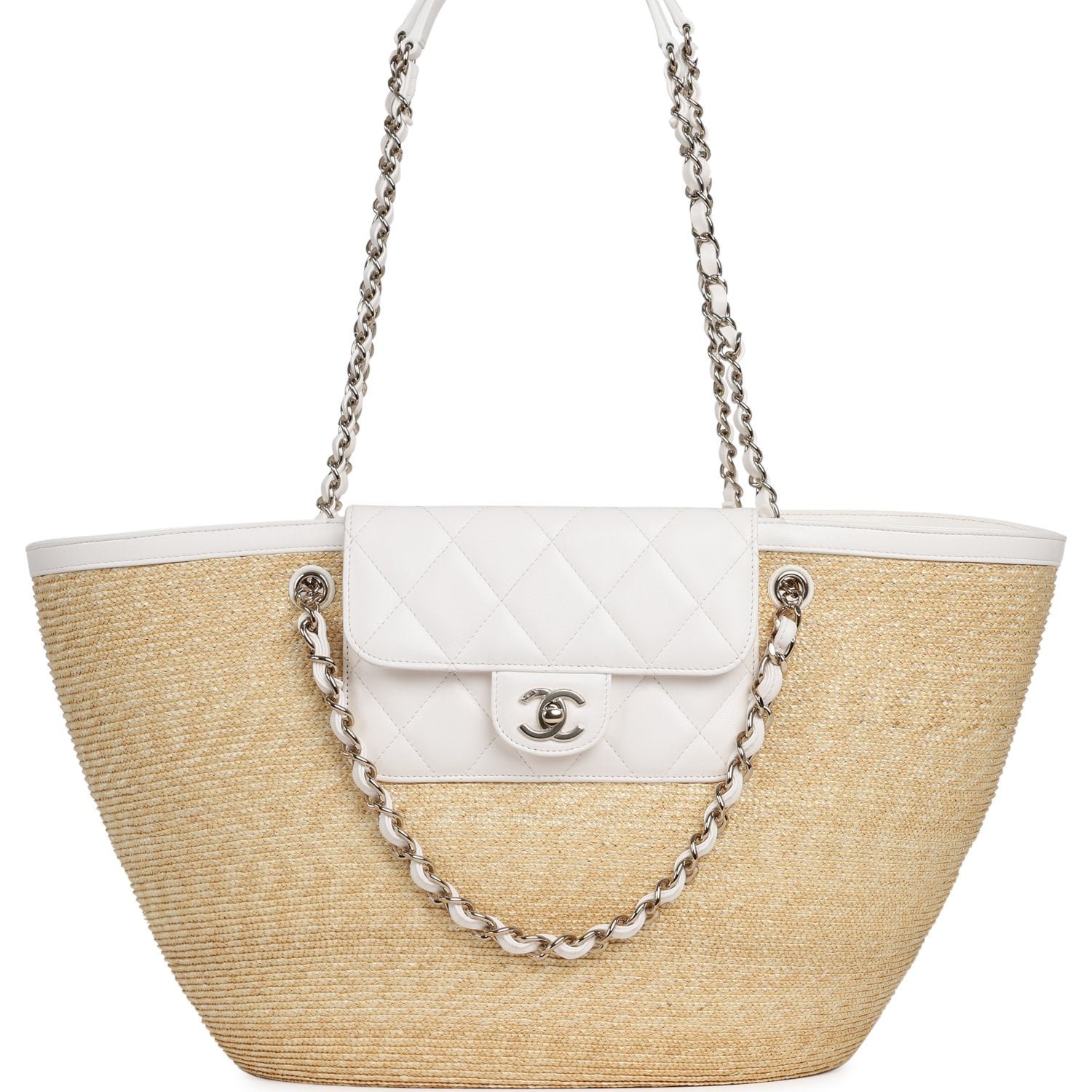 Chanel Large Shopping Tote Light Beige Lambskin