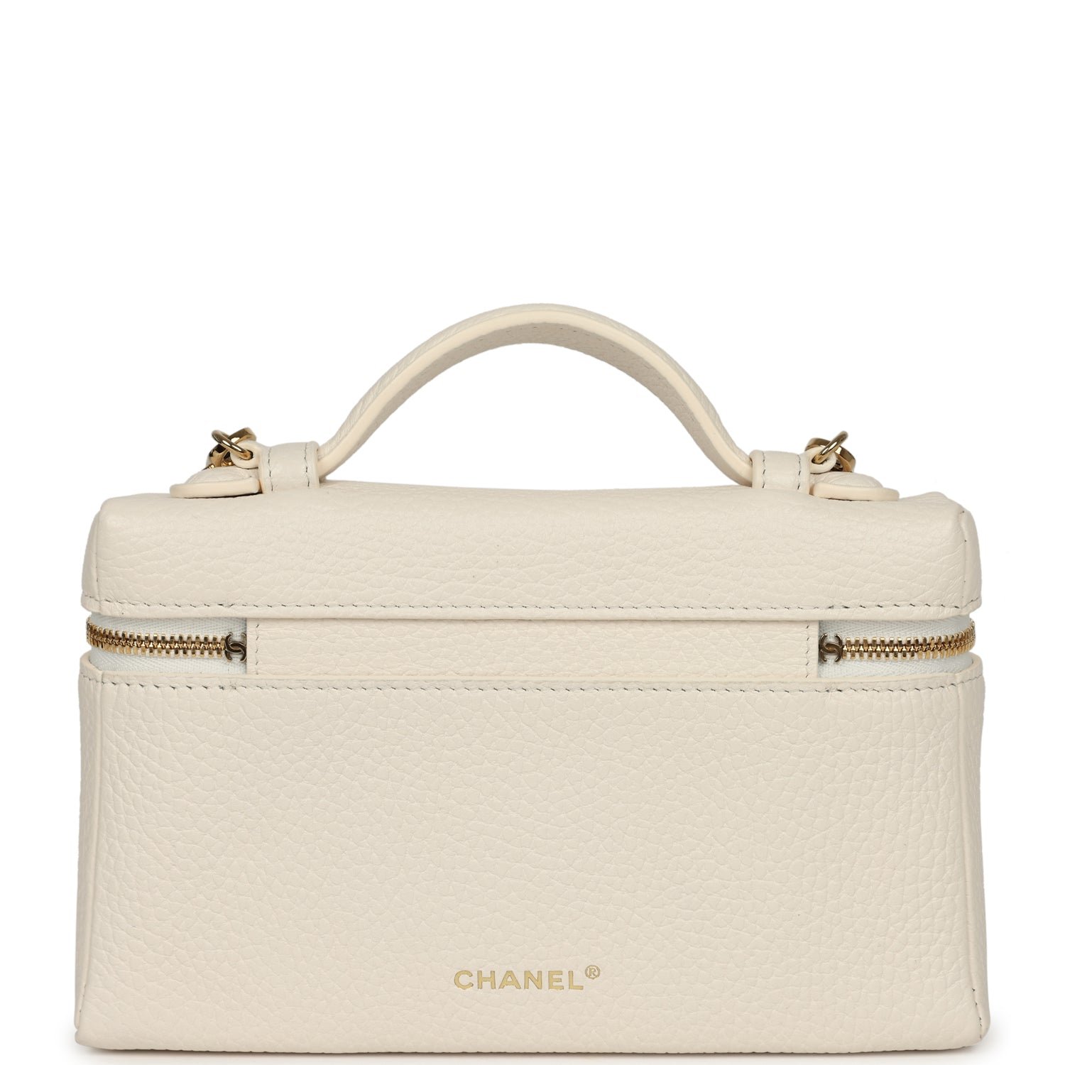Chanel Vanity Case White Calfskin — view 5