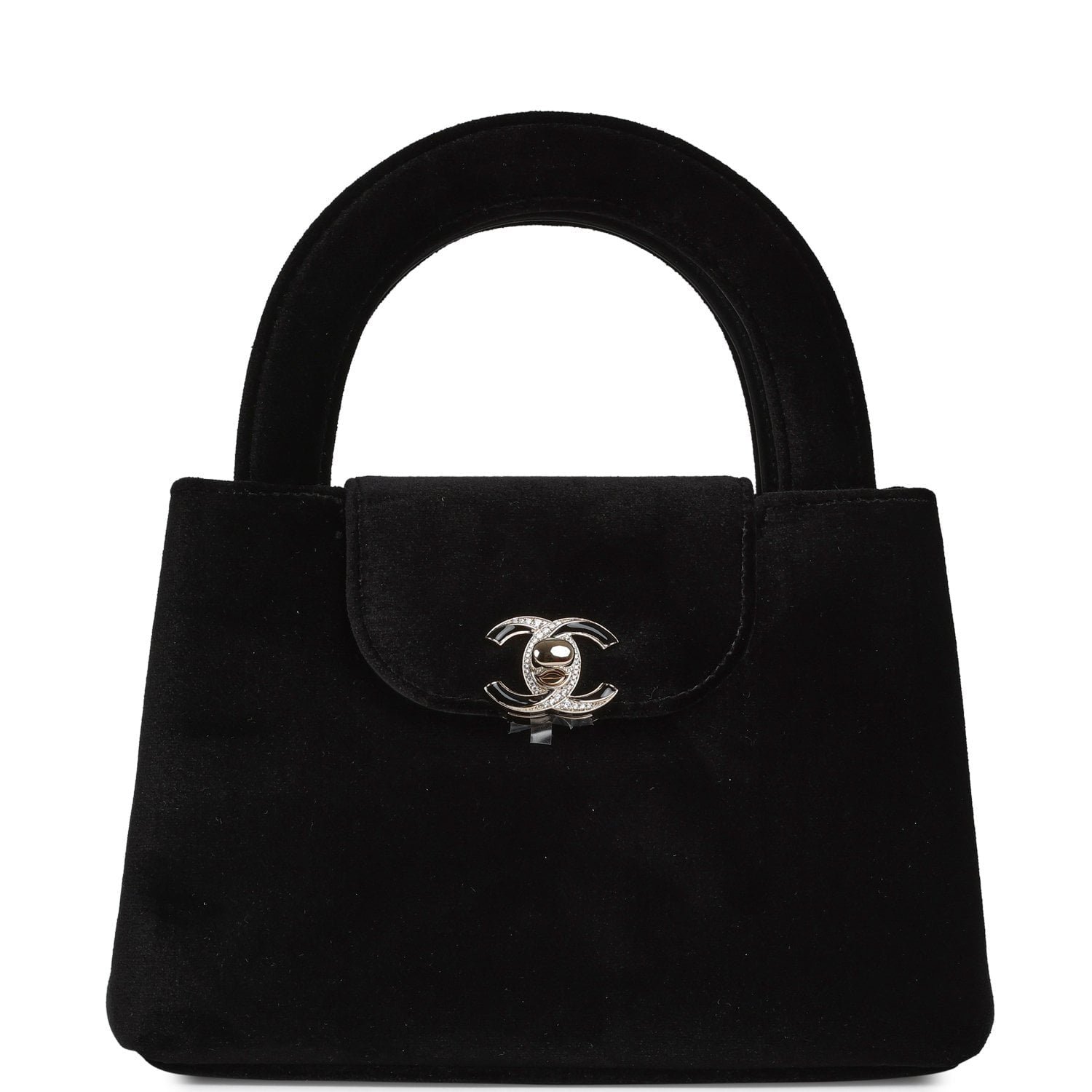 Chanel Small Kelly Shopper Black Velvet
