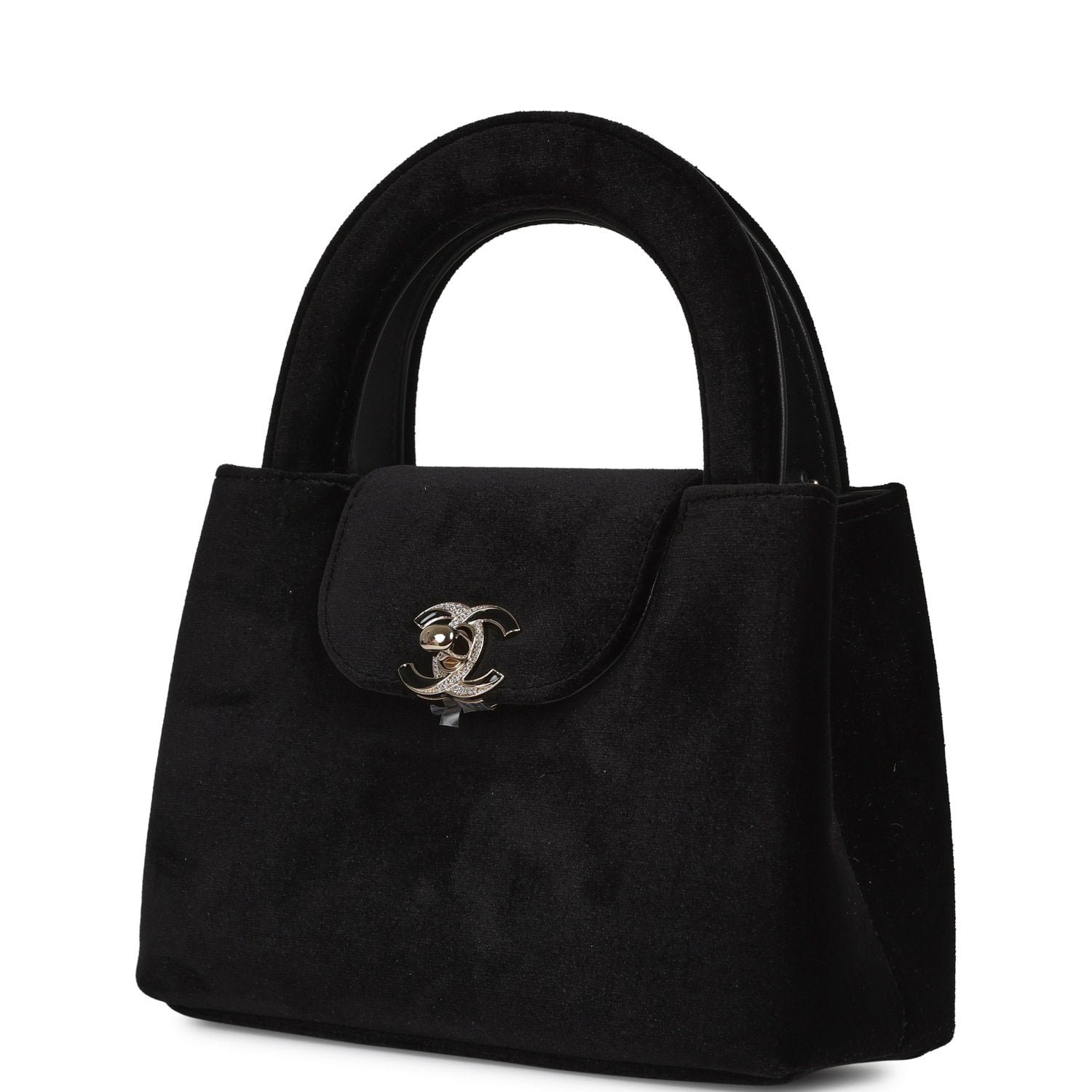 Chanel Small Kelly Shopper Black Velvet — view 3