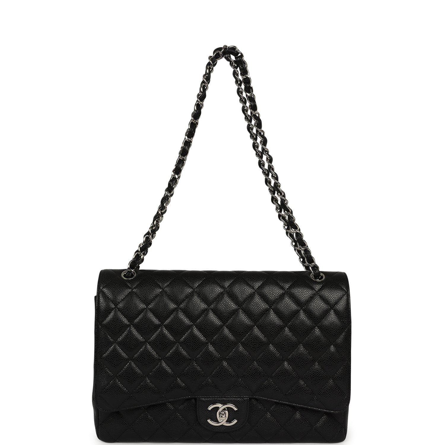 Pre-Owned Chanel Maxi Classic Double Flap Black — view 7