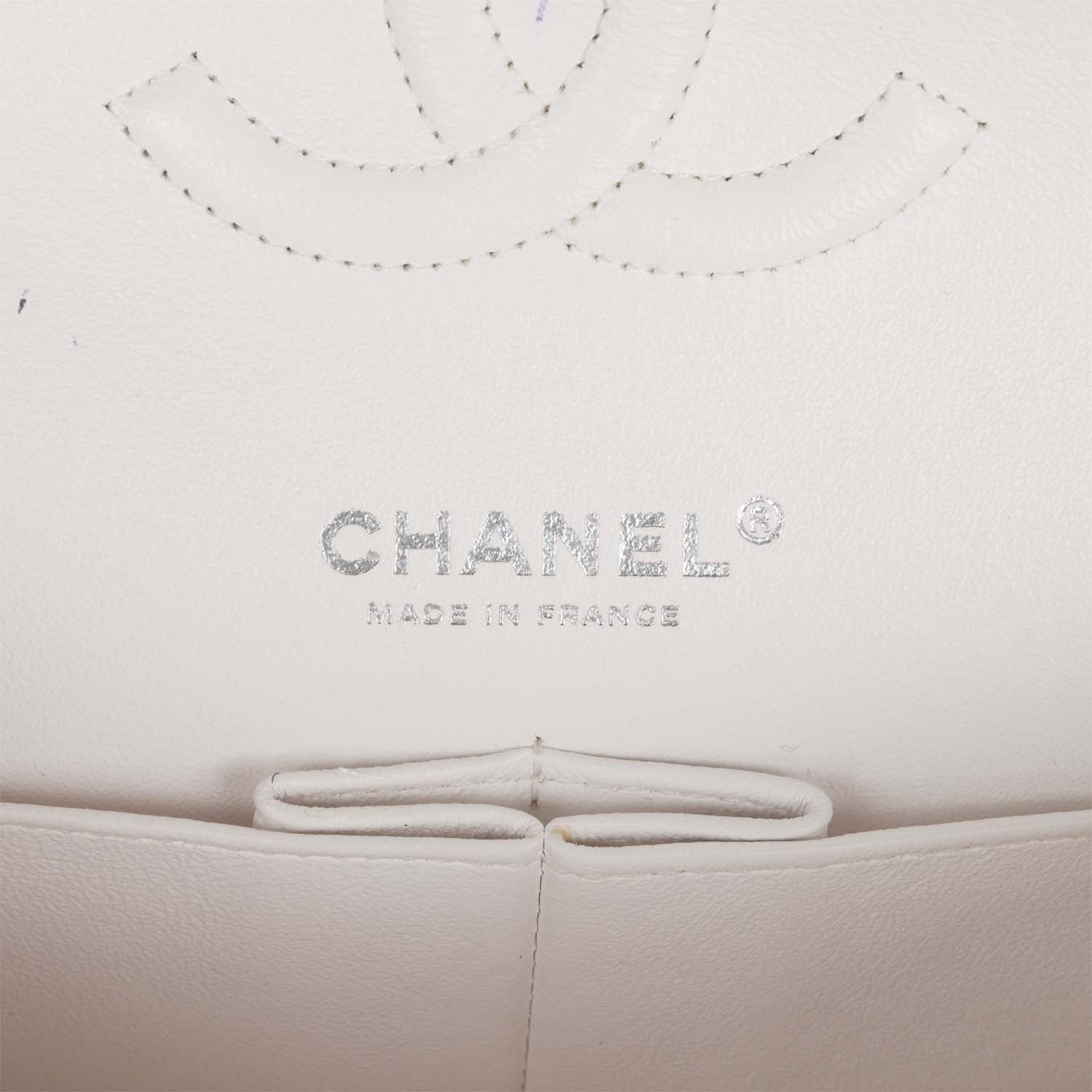 Pre-Owned Chanel Medium Classic Double Flap Black Silver — view 9