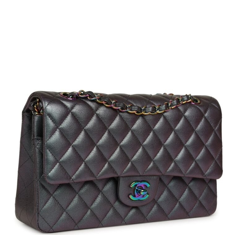 Chanel Medium Classic Double Flap Iridescent for Sale — alternate view