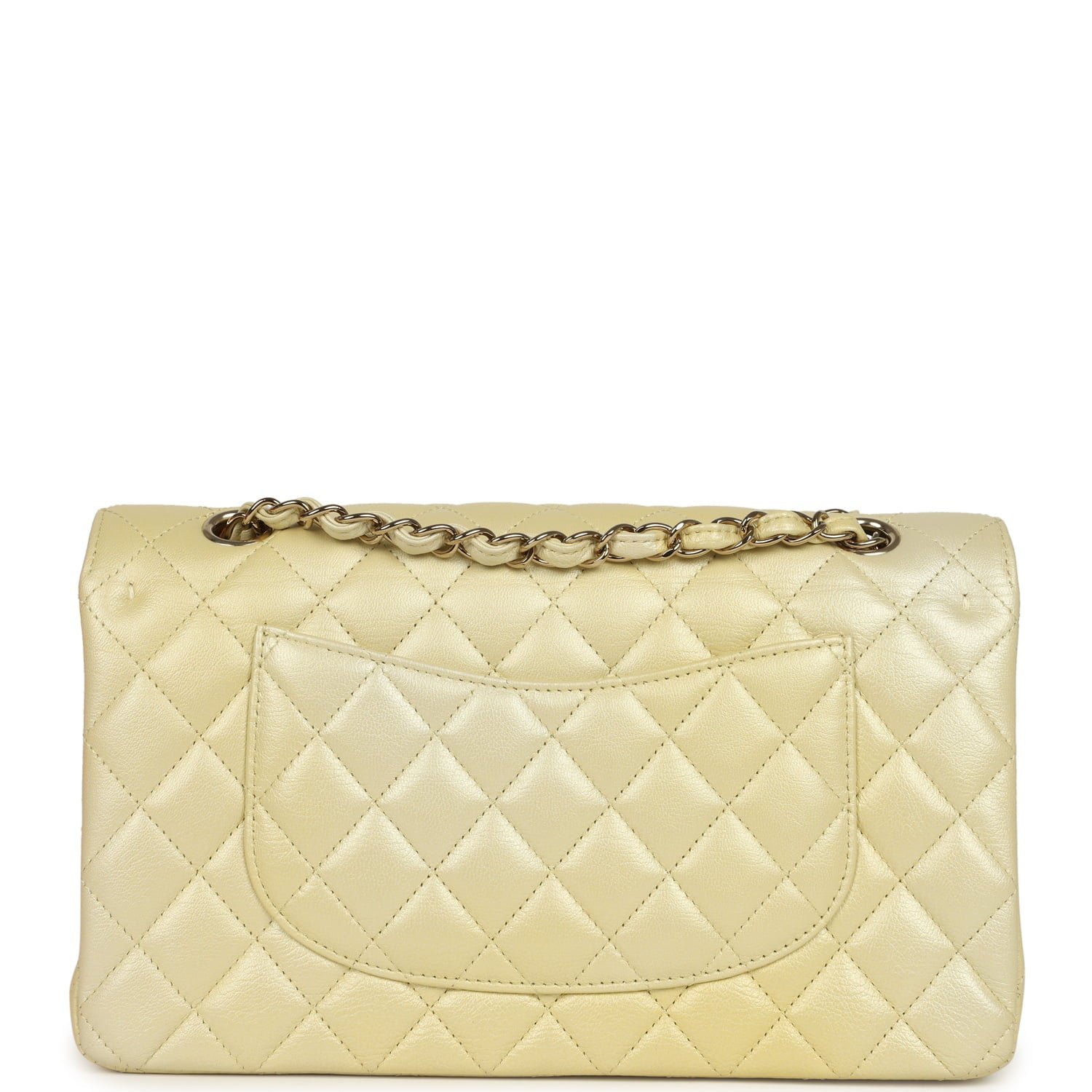 Pre-Owned Chanel Medium Classic Double Flap Yellow — view 5
