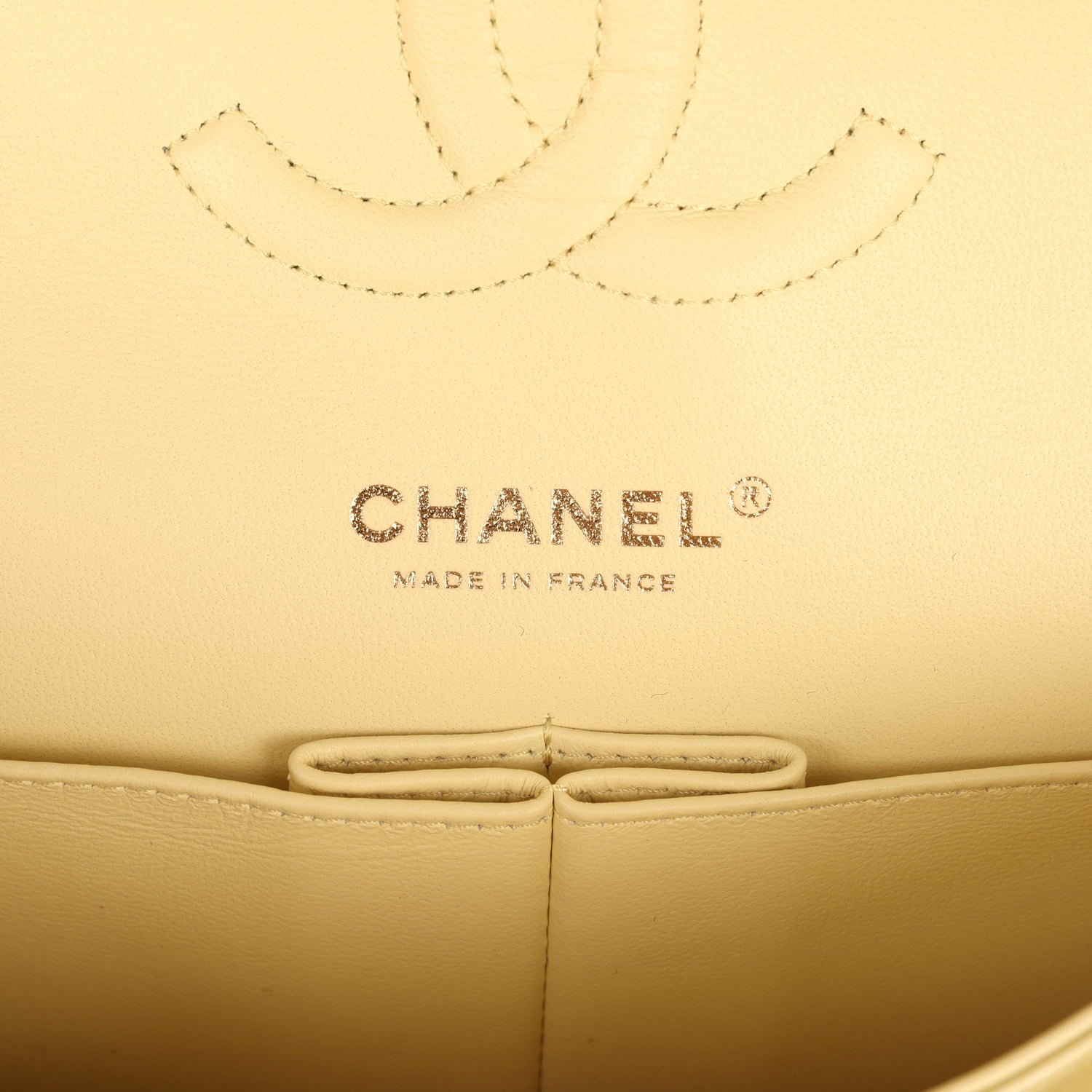 Pre-Owned Chanel Medium Classic Double Flap Yellow — view 9