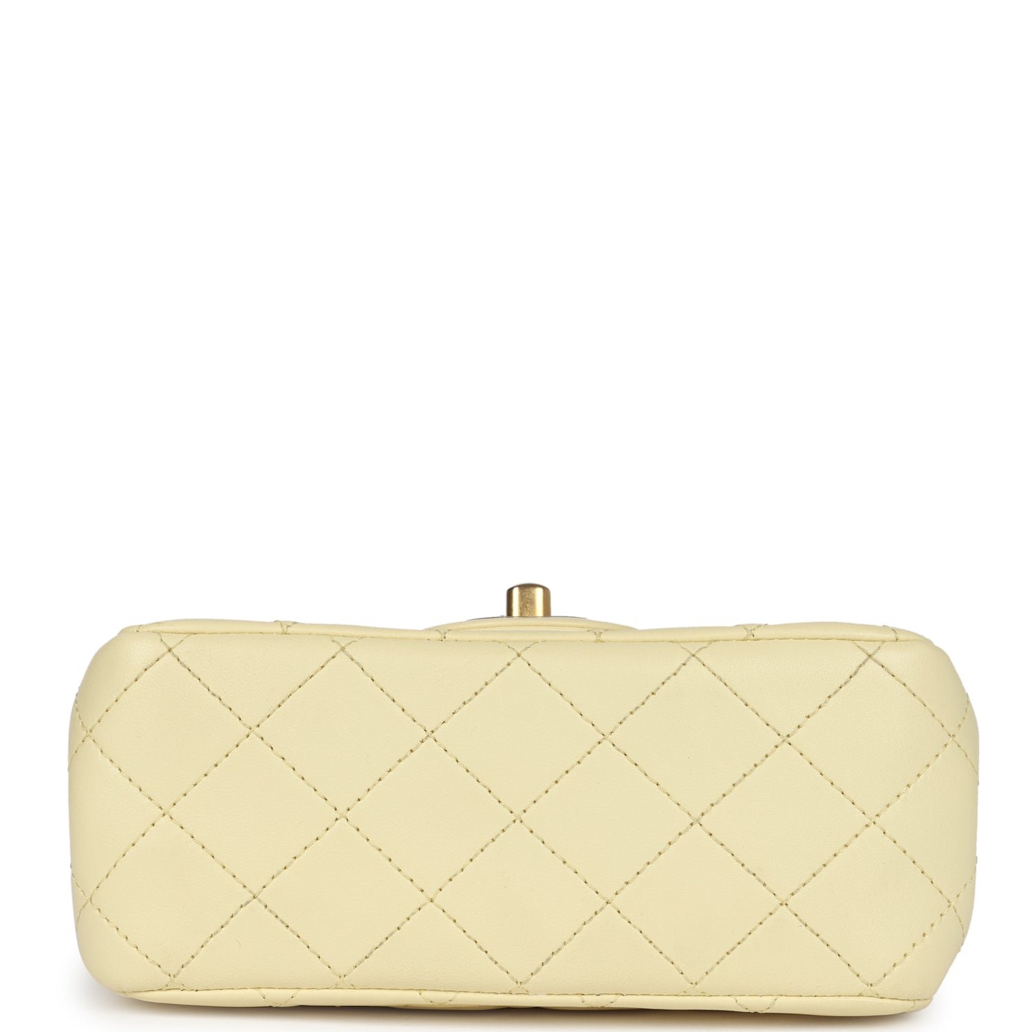 Chanel Mini Flap Bag Yellow Lambskin — view 6