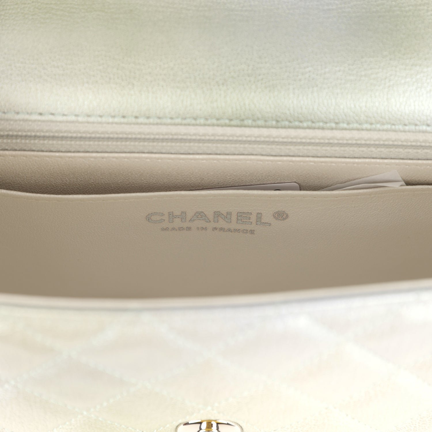 Chanel Mini Flap Bag Iridescent Goatskin — view 9