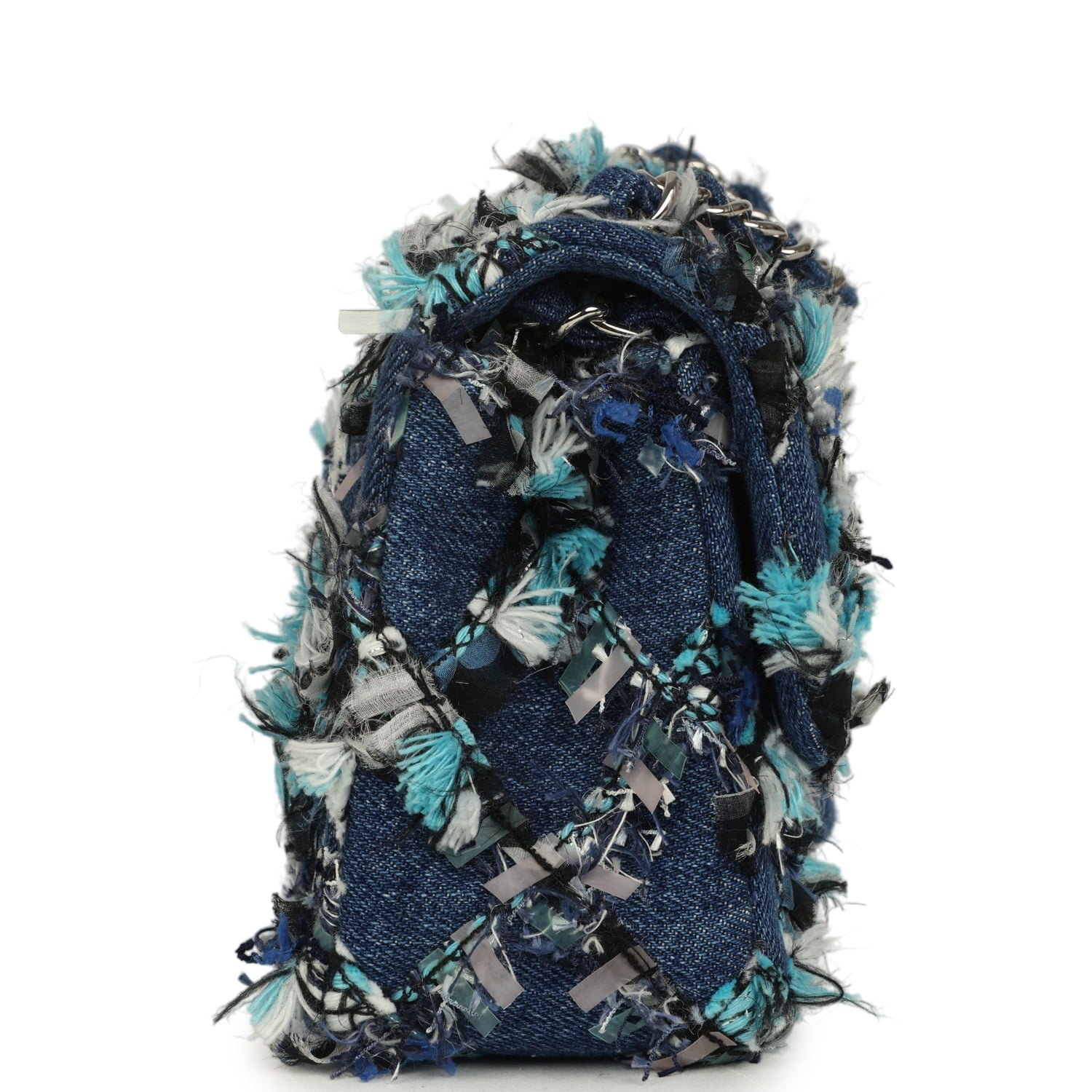 Chanel Mini Flap Bag Blue Denim — view 4