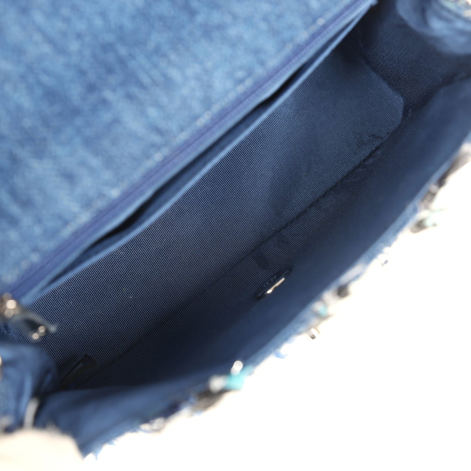 Chanel Mini Flap Bag Blue Denim — view 8